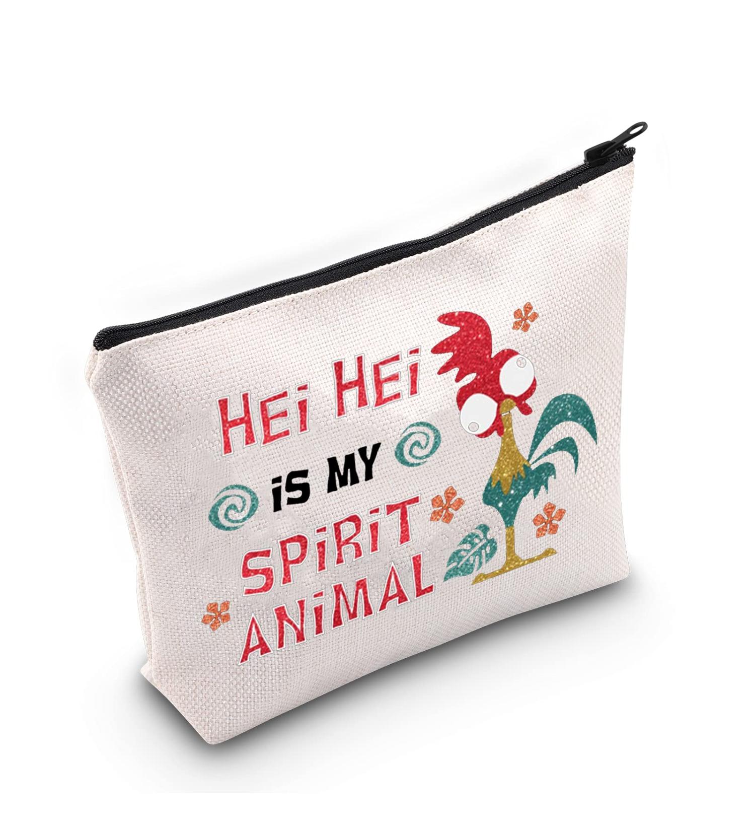 LEVLO Moana Hei Hei Zipper Cosmetic Bag | Women & Girls' Spirit Animal Makeup Organizer - Buy Online on SooperMarket.com