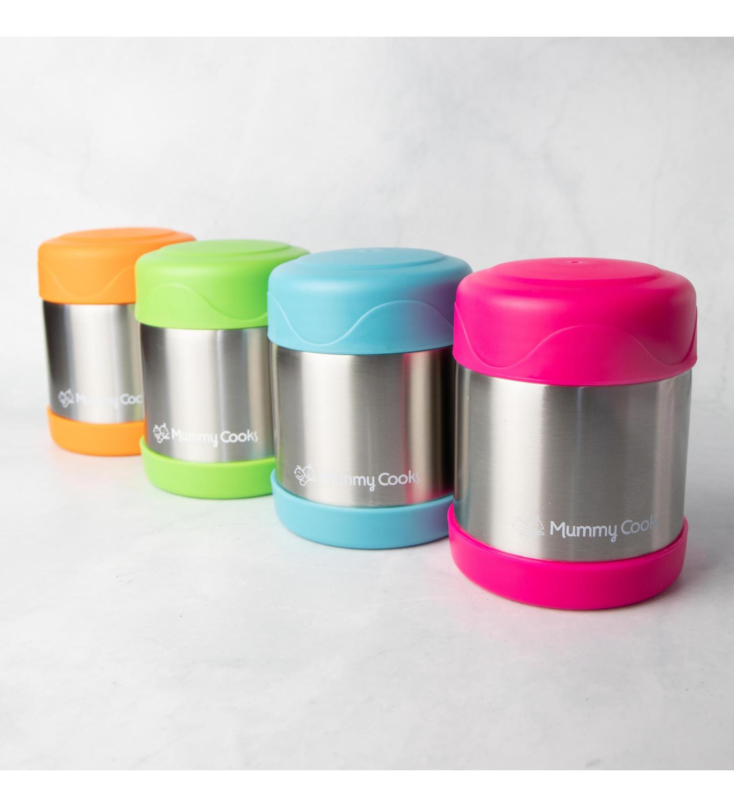 Mummy Cooks Insulated Children's Food Flask 300ml (Pink) | Free Stickers - Buy Online on SooperMarket.com