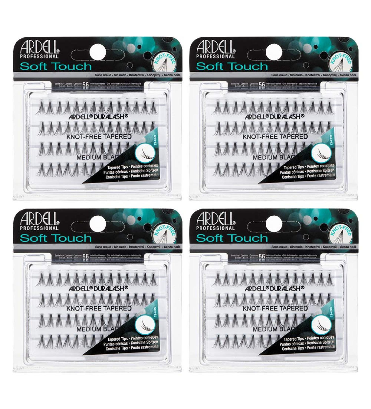 Ardell Soft Touch Individual False Eyelashes Medium Black 4 Pack - Knot-Free - Buy Online on SooperMarket.com
