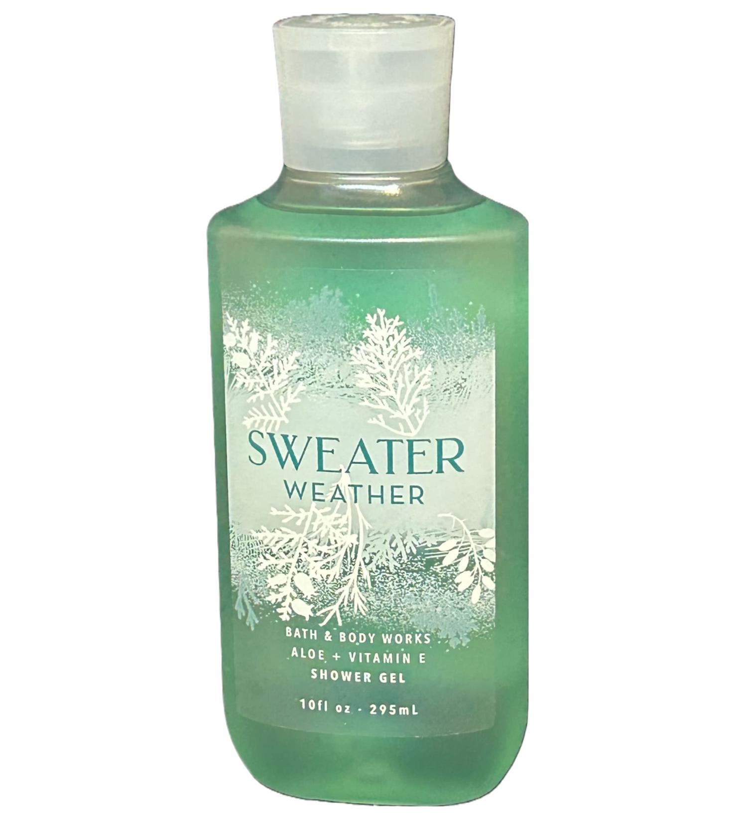 Bath and Body Works Sweather Weather Shower Gel Wash 10 Ounce Blue 2020 Bottle