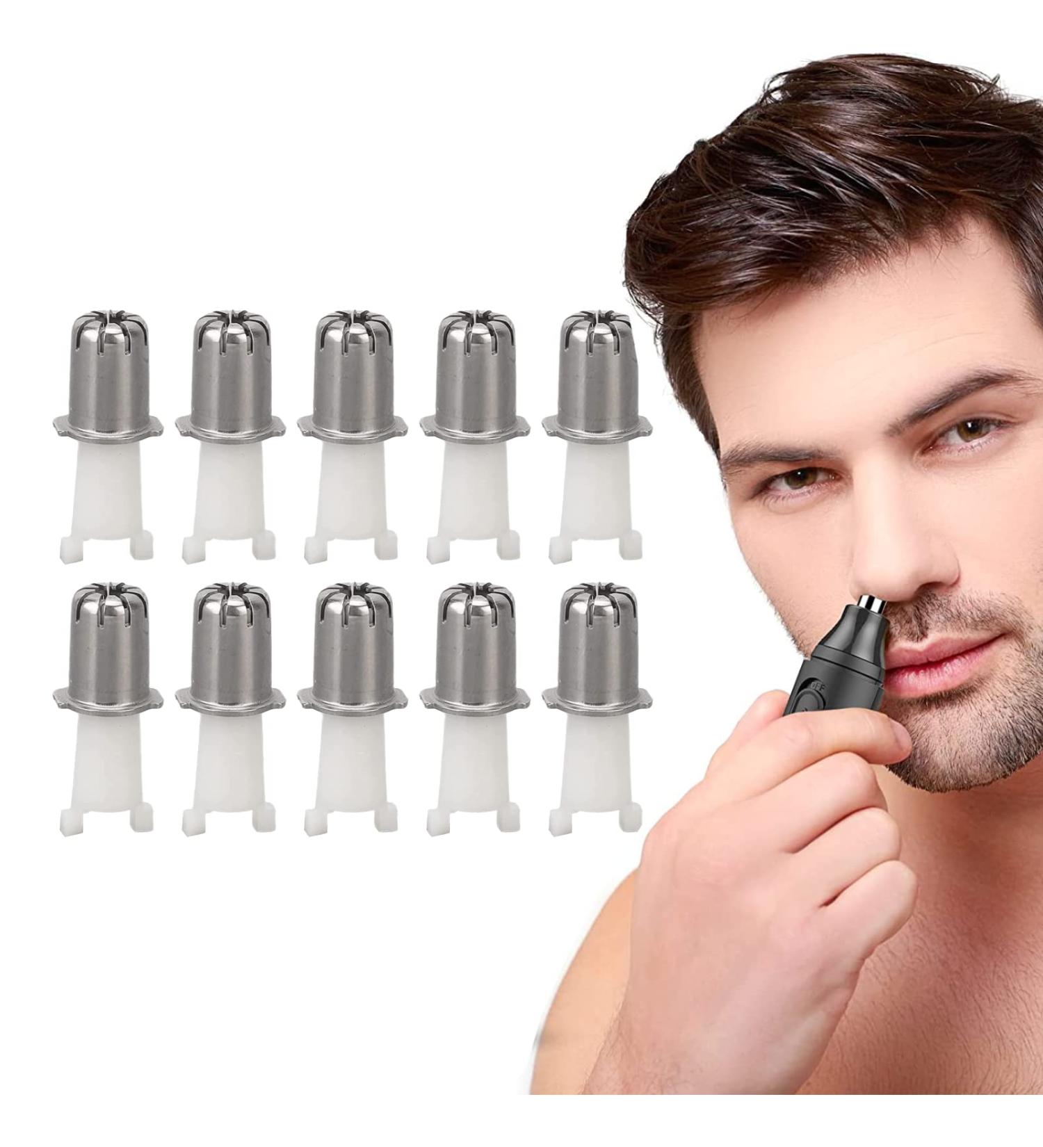 10-Pack Universal Nose Hair Cutter Replacement Heads - 360 Rotatable Blades for Earring & Nose Hair Trimmers - Buy Online on SooperMarket.com