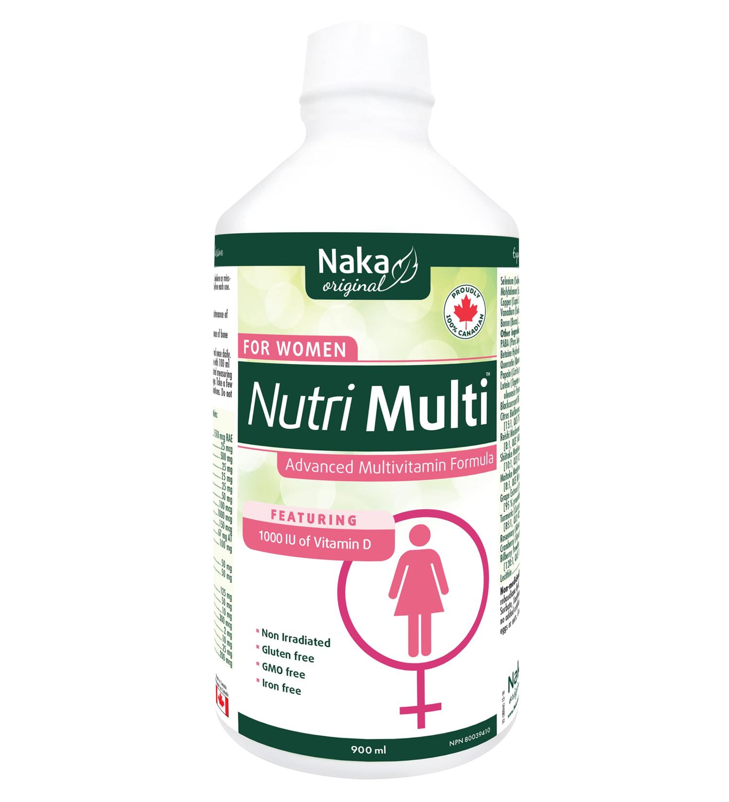 Naka Nutri Multi for Women Featuring 1000 IU of Vitamin D Made in Canada (900ml) - Buy Online on SooperMarket.com