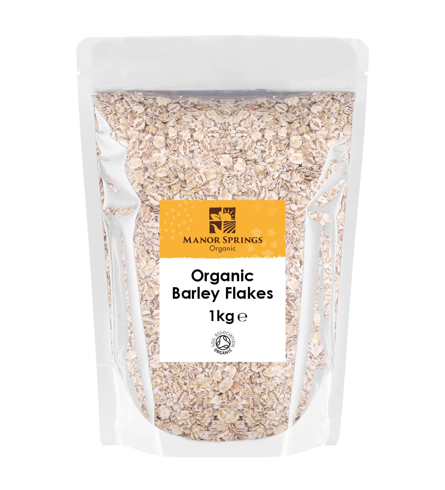 Manor Springs Organic Barley Flakes 1kg - Premium Quality | Shop Now - Buy Online on SooperMarket.com