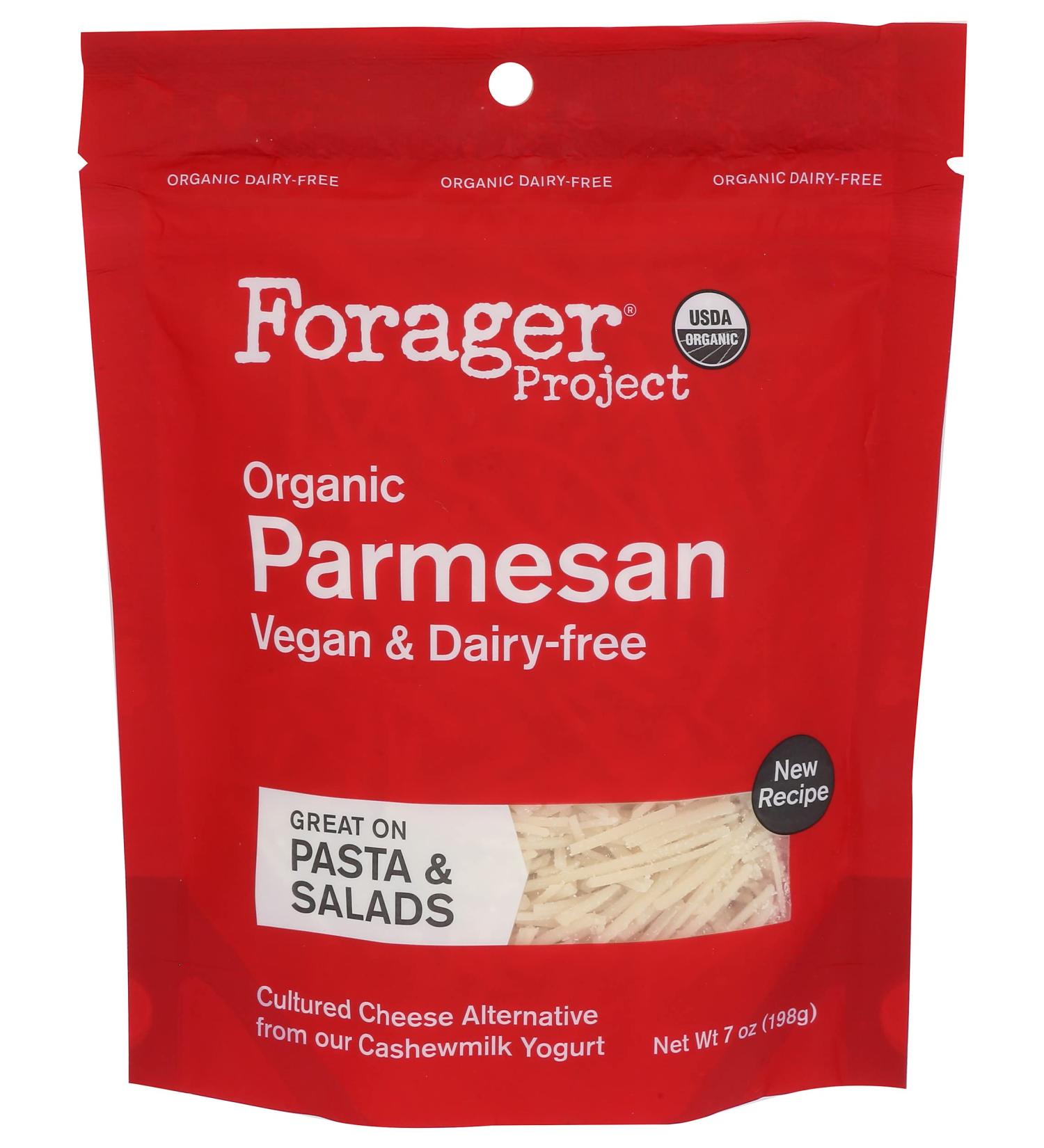 Forager Project Organic Plant Based Parmesan Cheese Grate 7 OZ - Vegan, Dairy-Free - Buy Online on SooperMarket.com