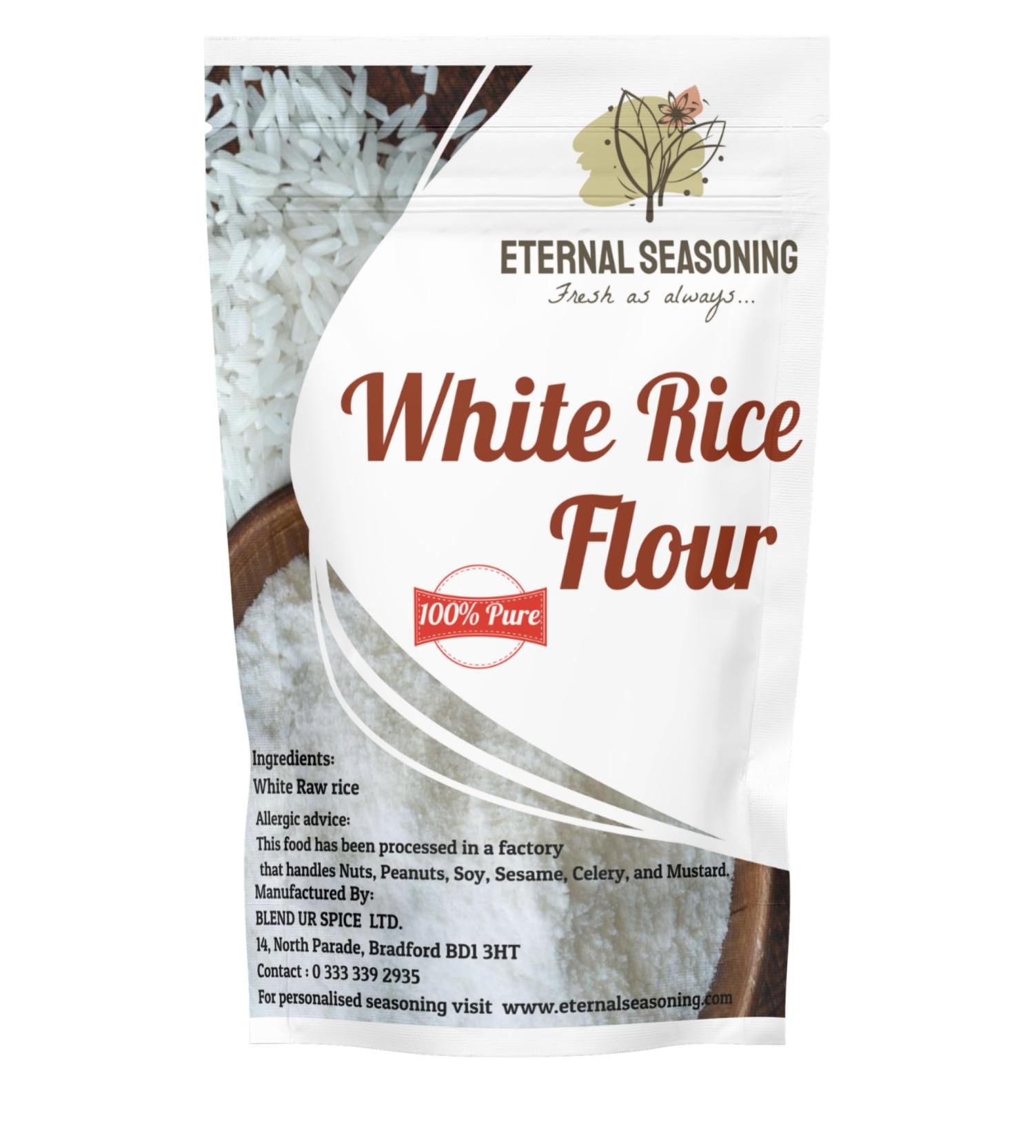 White rice Flour - 500g | Eternal Seasoning | Freshly ground to orders | 100% Pure - Buy Online on SooperMarket.com