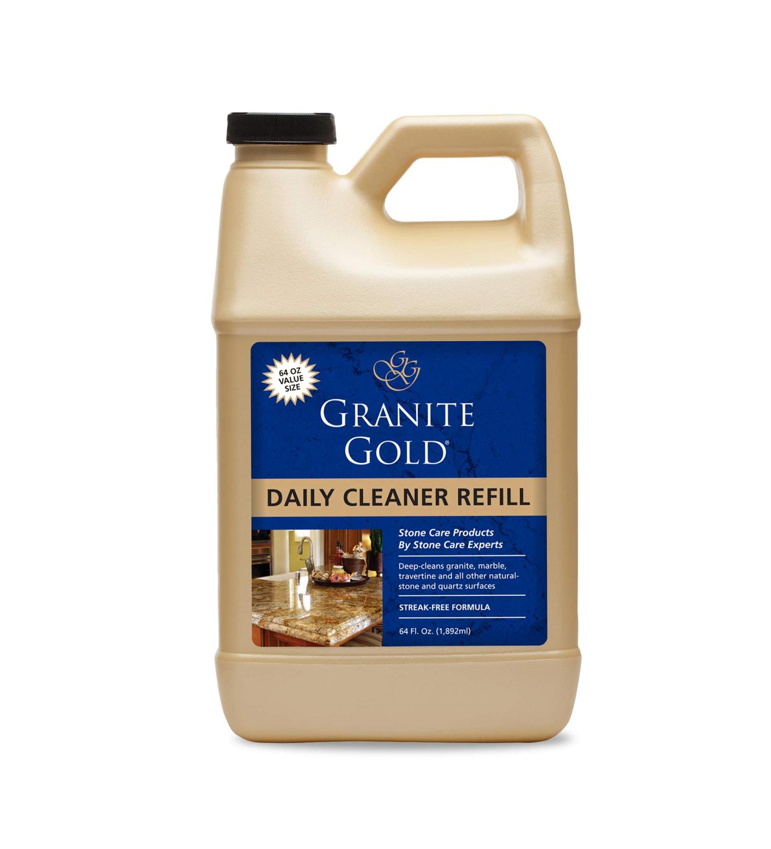 Granite Gold Daily Cleaner Refill 64oz - Streak-Free Cleaning for Natural Stone Countertops & Floors - Made in USA - Citrus Scent - Buy Online on SooperMarket.com