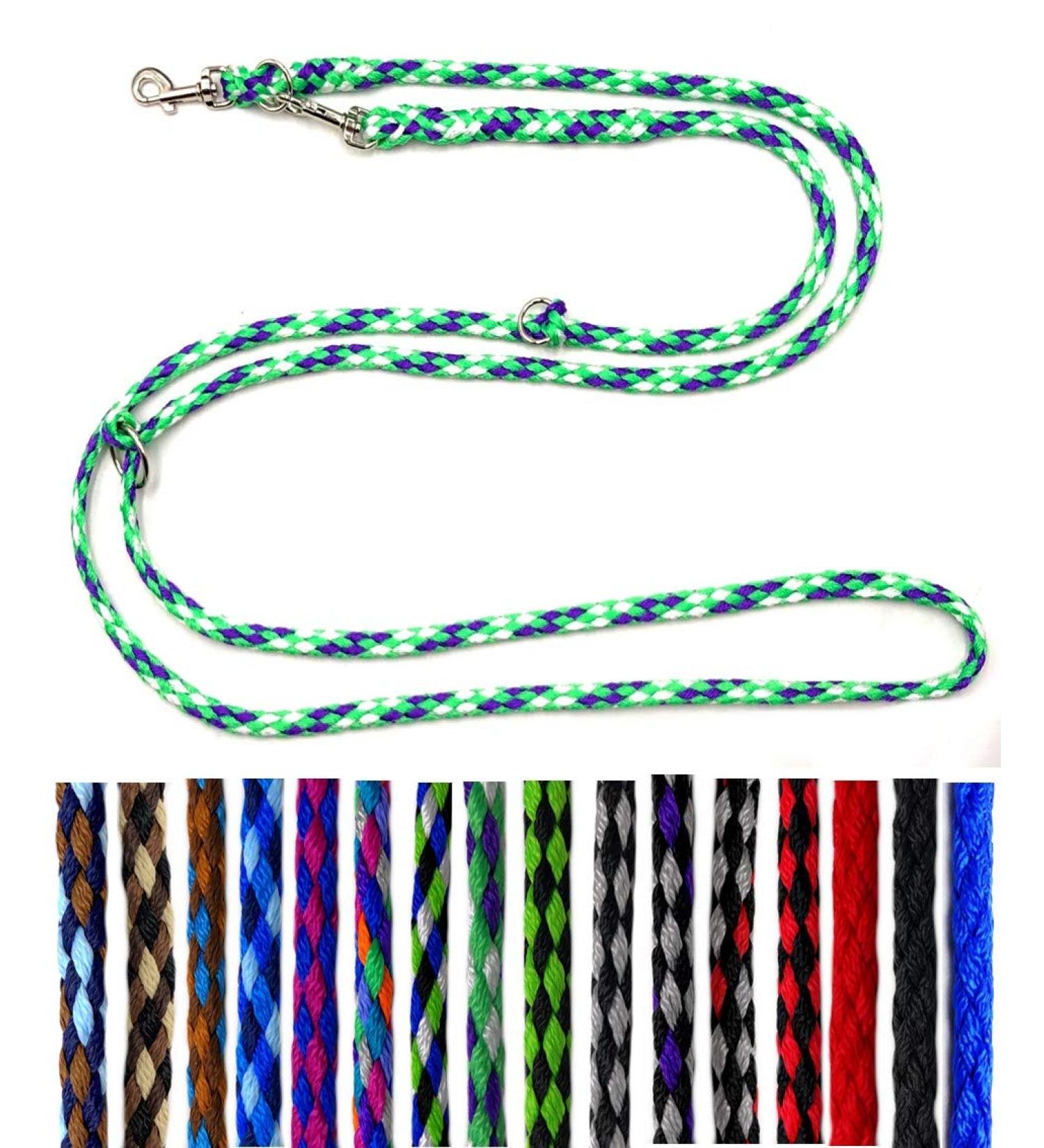 Lightweight & Durable Dog Linen for Small Dogs up to 15kg 4-Way Adjustable 2.40m 2.80m & 3.50m Reno Design (Green-White-Purple) - Buy Online on SooperMarket.com