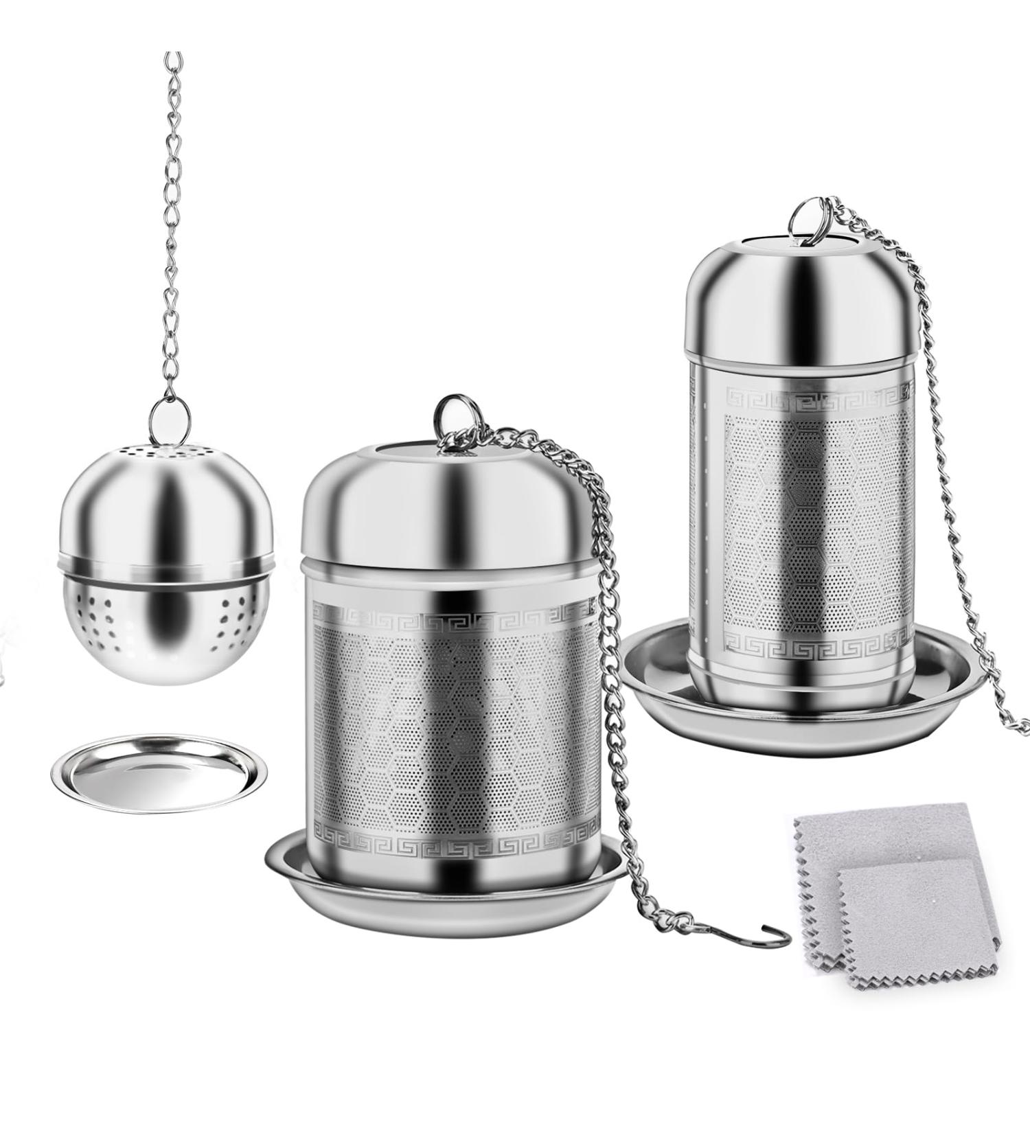 Tea Infusers for Loose Tea 3PCS Loose Leaf Tea Steeper Premium Tea Strainers for Loose Tea Brew Tea Spices & Seasonings - Buy Online on SooperMarket.com
