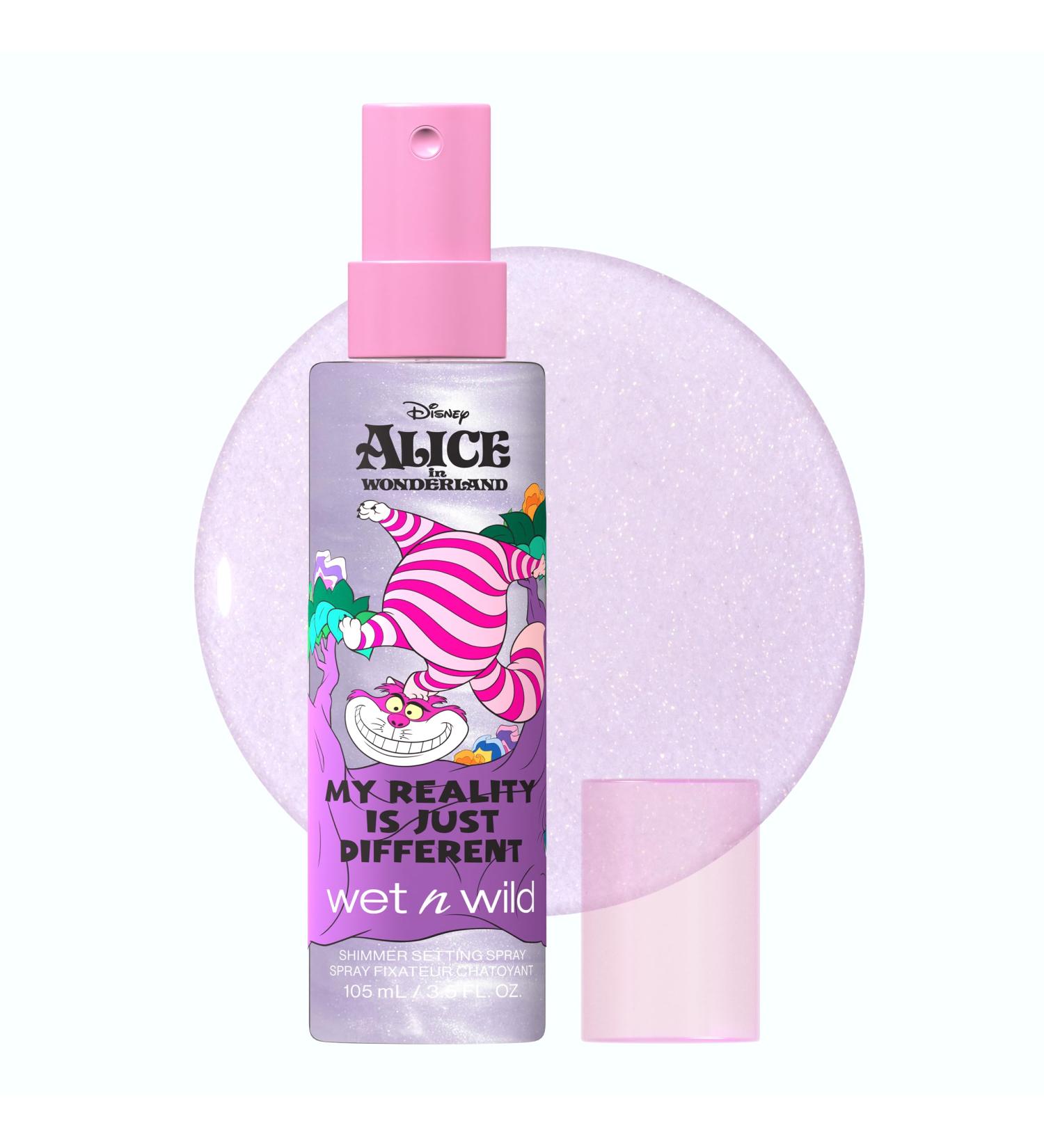 Wet n Wild Alice in Wonderland Shimmer Setting Spray with Hyaluronic Acid - Long-Lasting & Lightweight for All Skin Types - Buy Online on SooperMarket.com