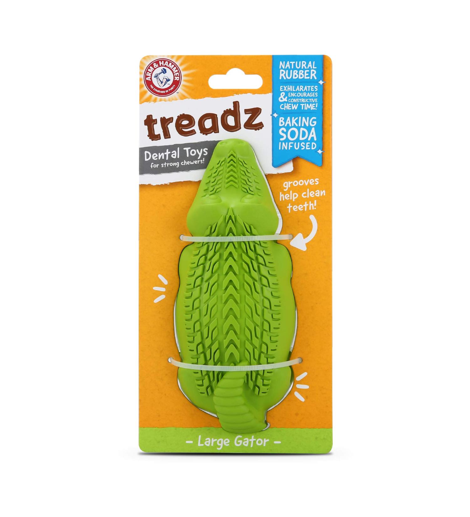 Arm & Hammer Treadz Gator Dental Toy for Strong Chewers - Large Size - Buy Online on SooperMarket.com