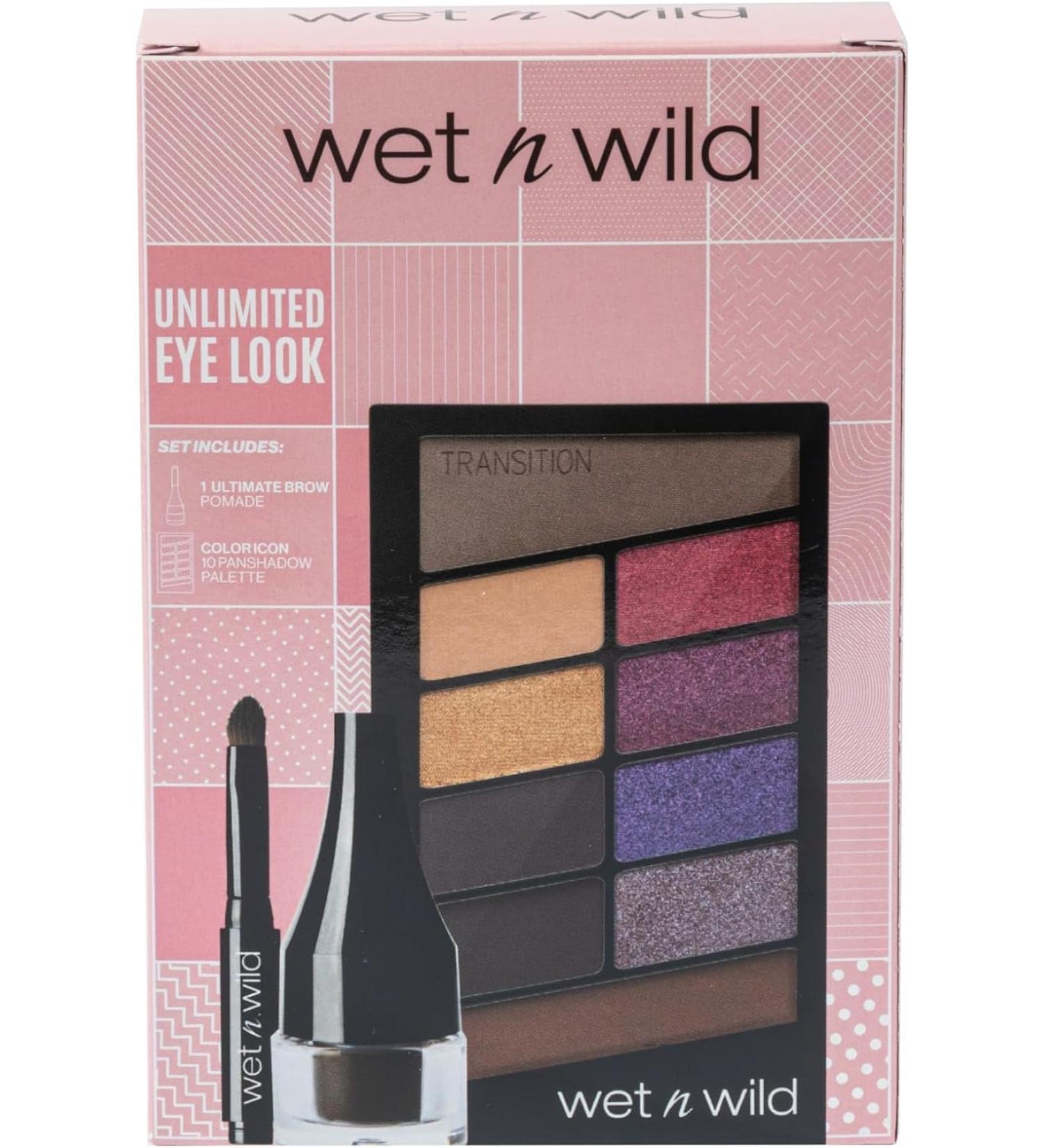 Wet n Wild Ultimate Eye Look Set Make-up Set with Long-Lasting Brow Pomade & Color Icon 10 Pan Shadow Palette Creamy Pomade and High-Pigmented Eyeshadow for Intense Blendable Looks Ultimate Eye Look - V.1 - Buy Online on SooperMarket.com