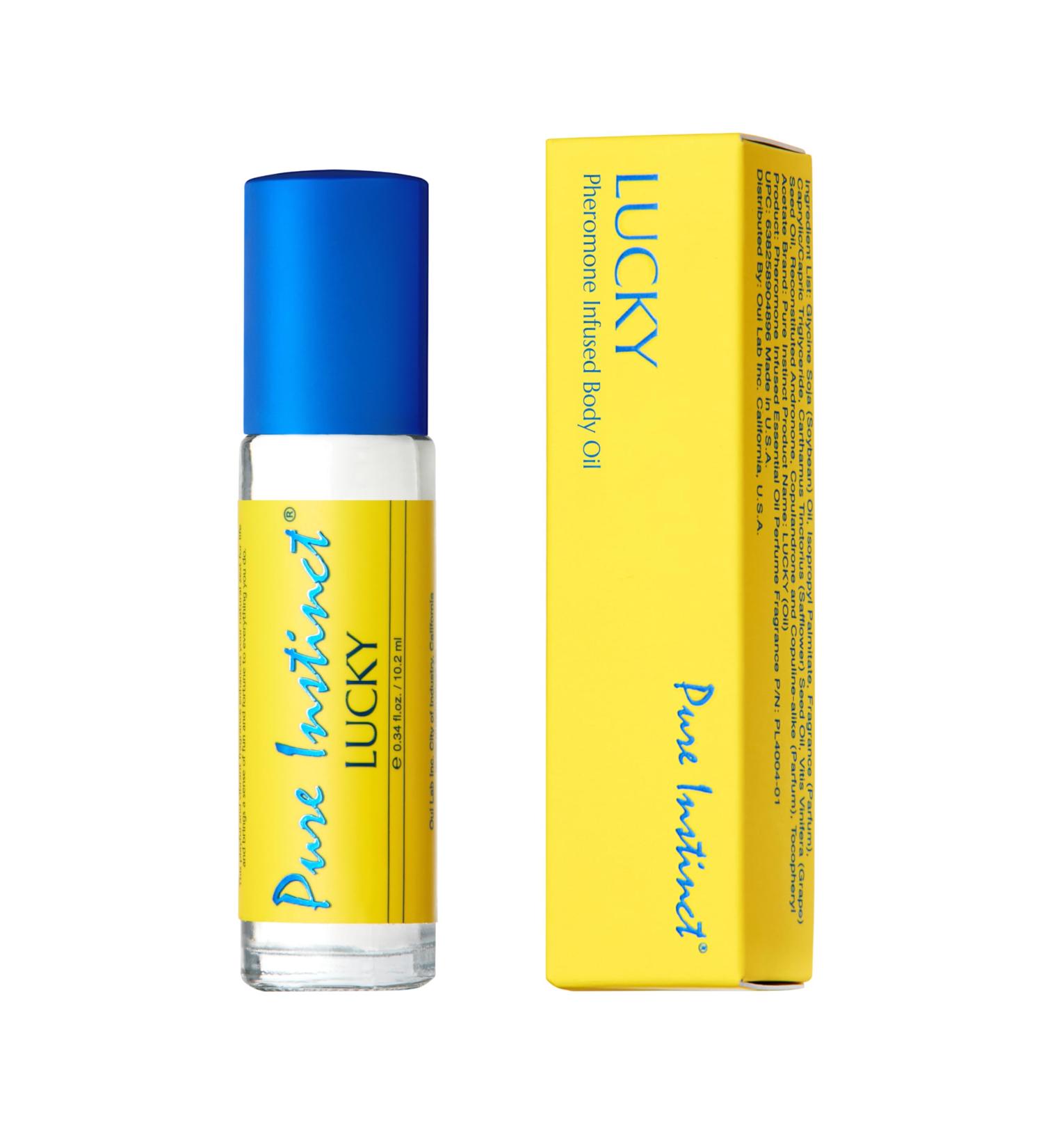 Pure Instinct Roll-On - The Original Pheromone Infused Essential Oil Perfume Cologne - TSA Ready (Lucky - Women) - Buy Online on SooperMarket.com