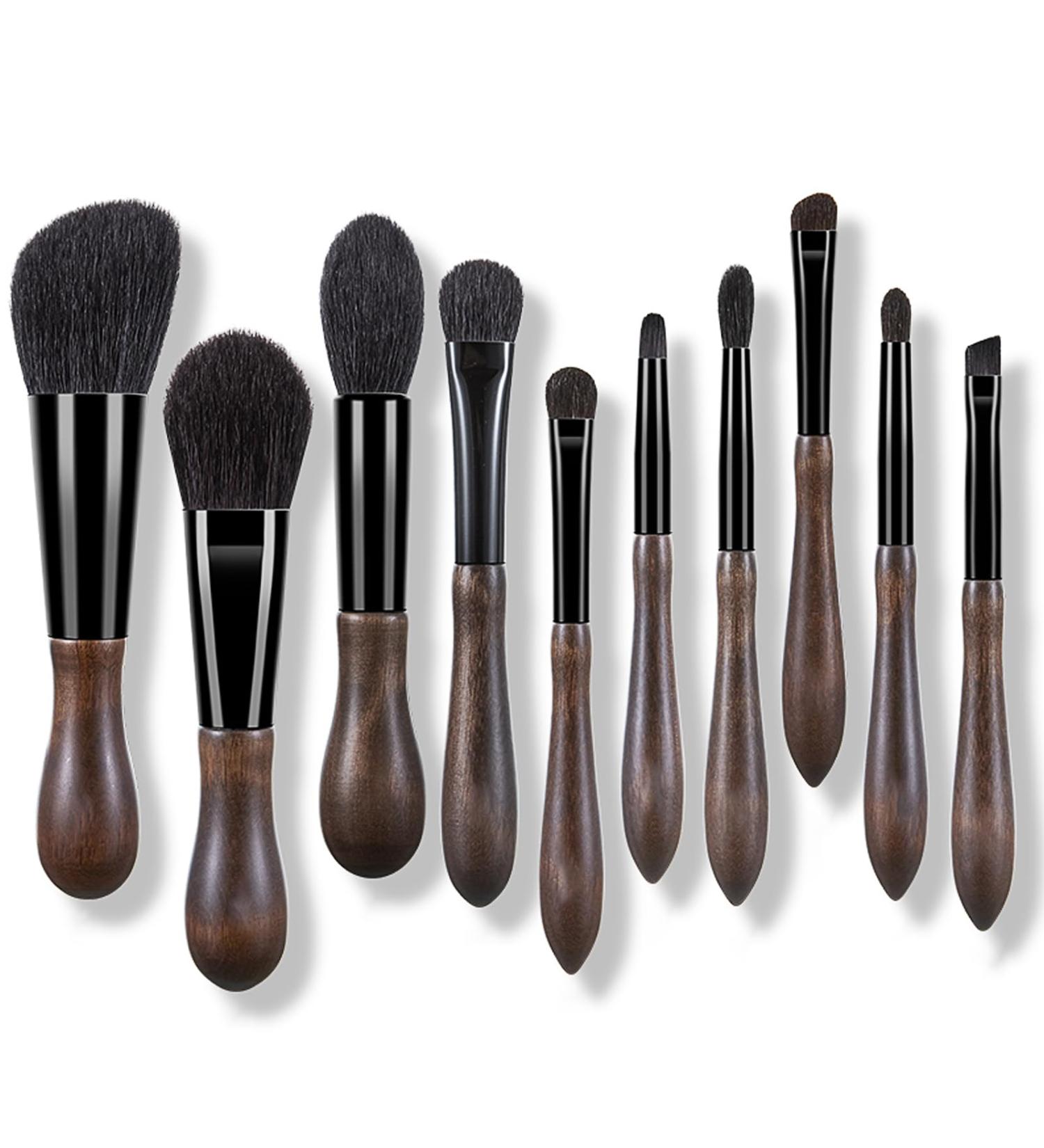 Natural Goat Hair Makeup Brushes Set - Professional & Soft Travel Brushes for Makeup Artists - Buy Online on SooperMarket.com