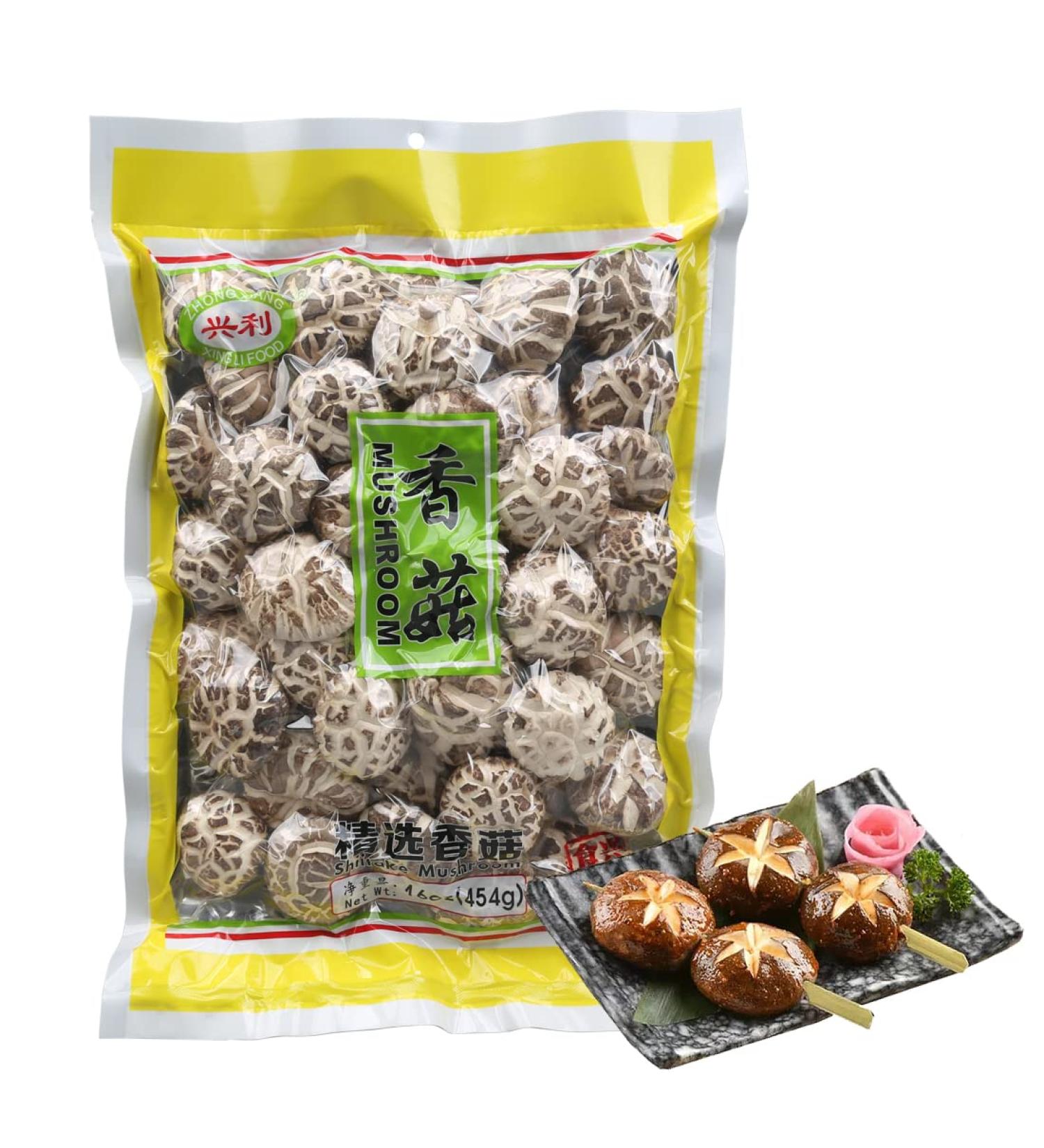 XingliFoods Dried Shiitake Mushrooms  16 oz Organic Top Grade Dried Mushrooms  3 4cm Natural Grown Mushroom  No Fumigation Sulfur - Buy Online on SooperMarket.com