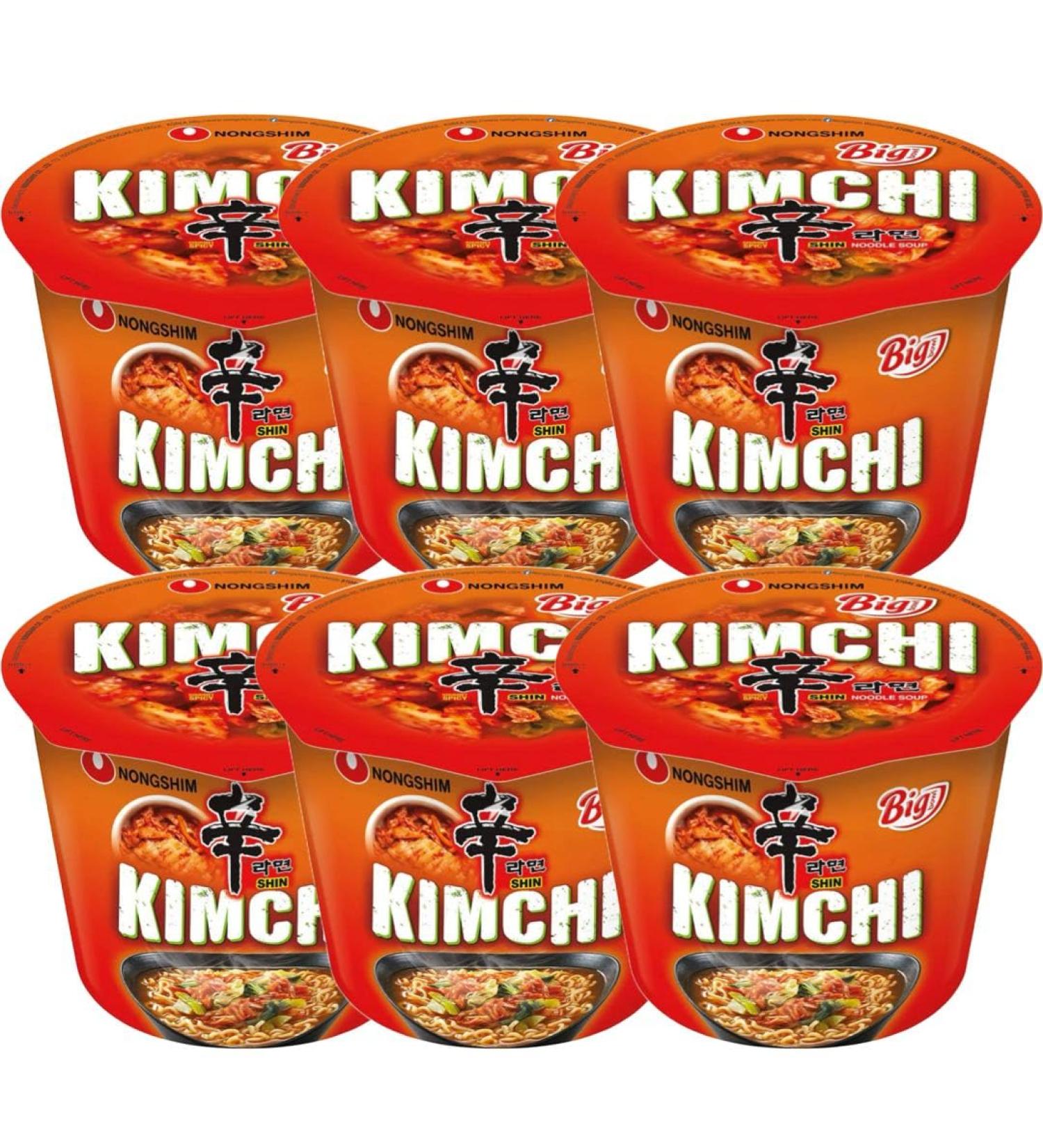 Nongshim SHIN Kimchi Big Bowl Ramen Instant Noodles Soup 112g (Pack of 6) - Buy Online on SooperMarket.com