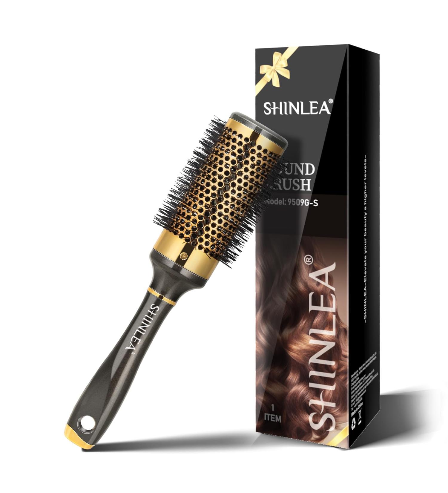 Hair Brush - SHINLEA Round Hair Brush for Blow Drying 43mm Aluminium Curly Hair brush Hairbrushes for women Professional Curling Hair Drying Styling Straightening and Shine - Buy Online on SooperMarket.com
