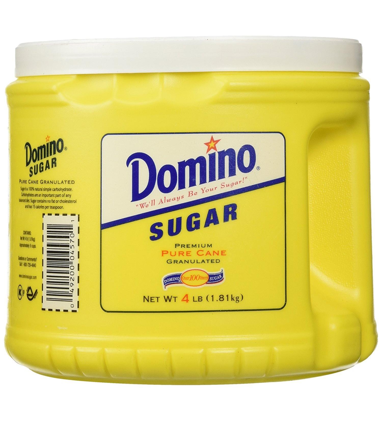 Domino Sugar Granulated 4LB Canister - 4 Pound Pack - Buy Online on SooperMarket.com