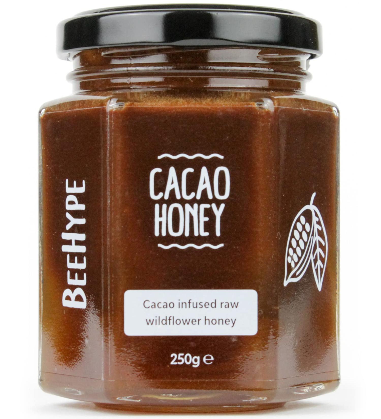 BeeHype Cacao Honey - Low-Calorie Alternative | No Palm Oil or Refined Sugars | Vegetarian, Nut & Dairy-Free - 250g - Buy Online on SooperMarket.com