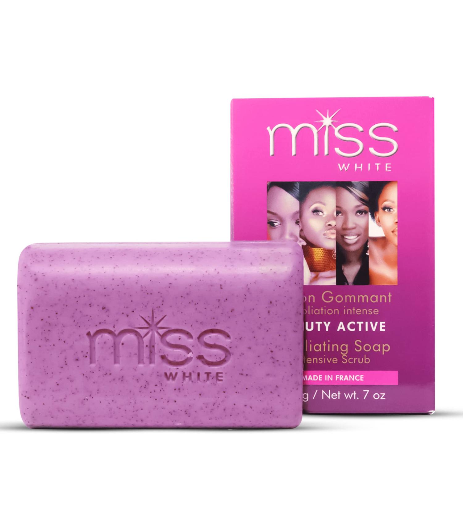 Fair & White Miss White Exfoliating Soap 7.7 oz - Skin Brightening Beauty Soap for Face, Knees & Body - Buy Online on SooperMarket.com