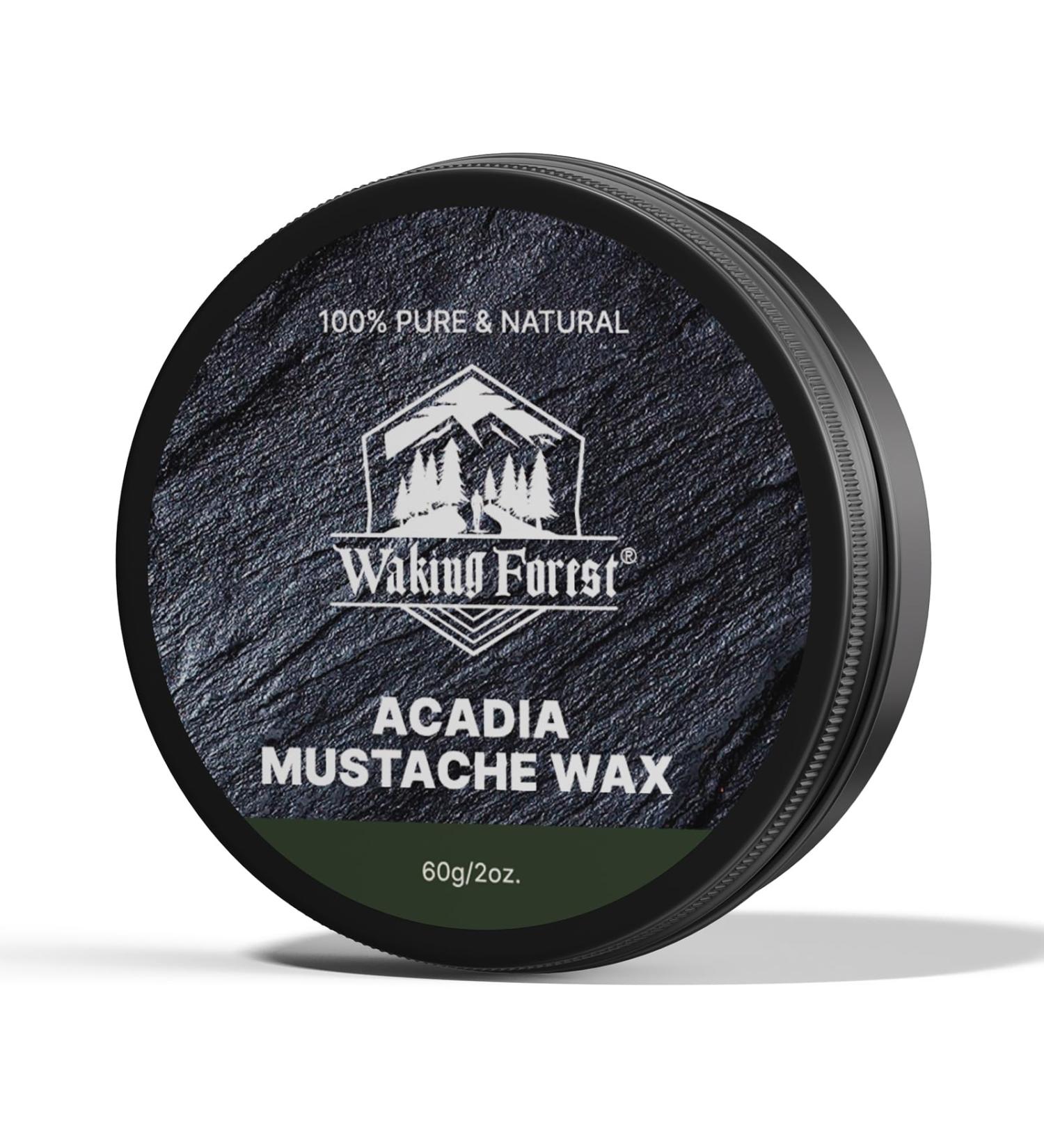 Waking Forest Mustache Wax for Men - Strong Hold Sandalwood Beard Wax All Natural Ingredients 2oz | Train Tame & Style Your Moustache - Buy Online on SooperMarket.com