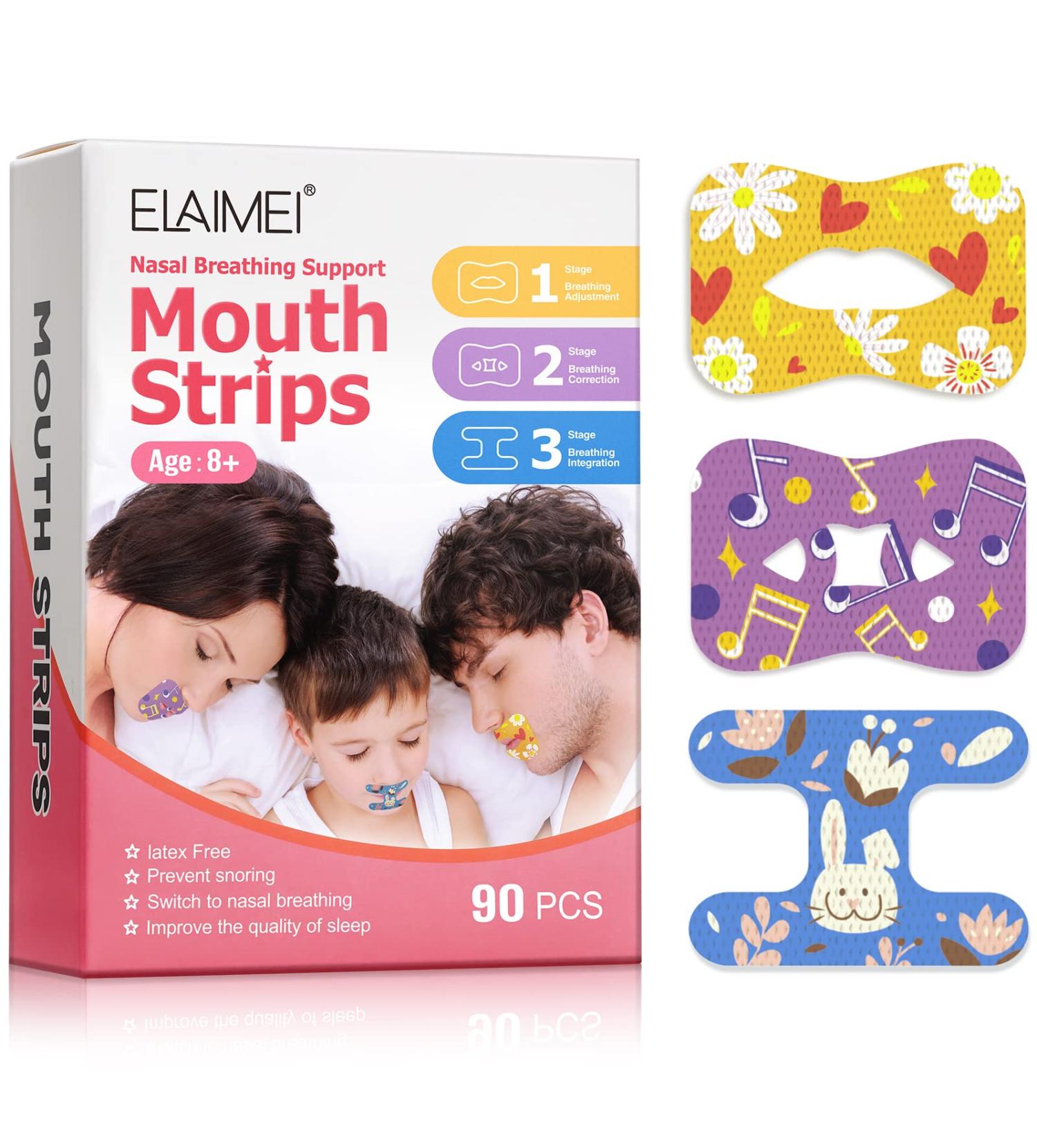 Sleep Mouth Strips 90 Pcs - Gentle Mouth Tape for Mouth and Snoring, Stop Snoring with Better Nose Breathing - Sleep Aids - Buy Online on SooperMarket.com