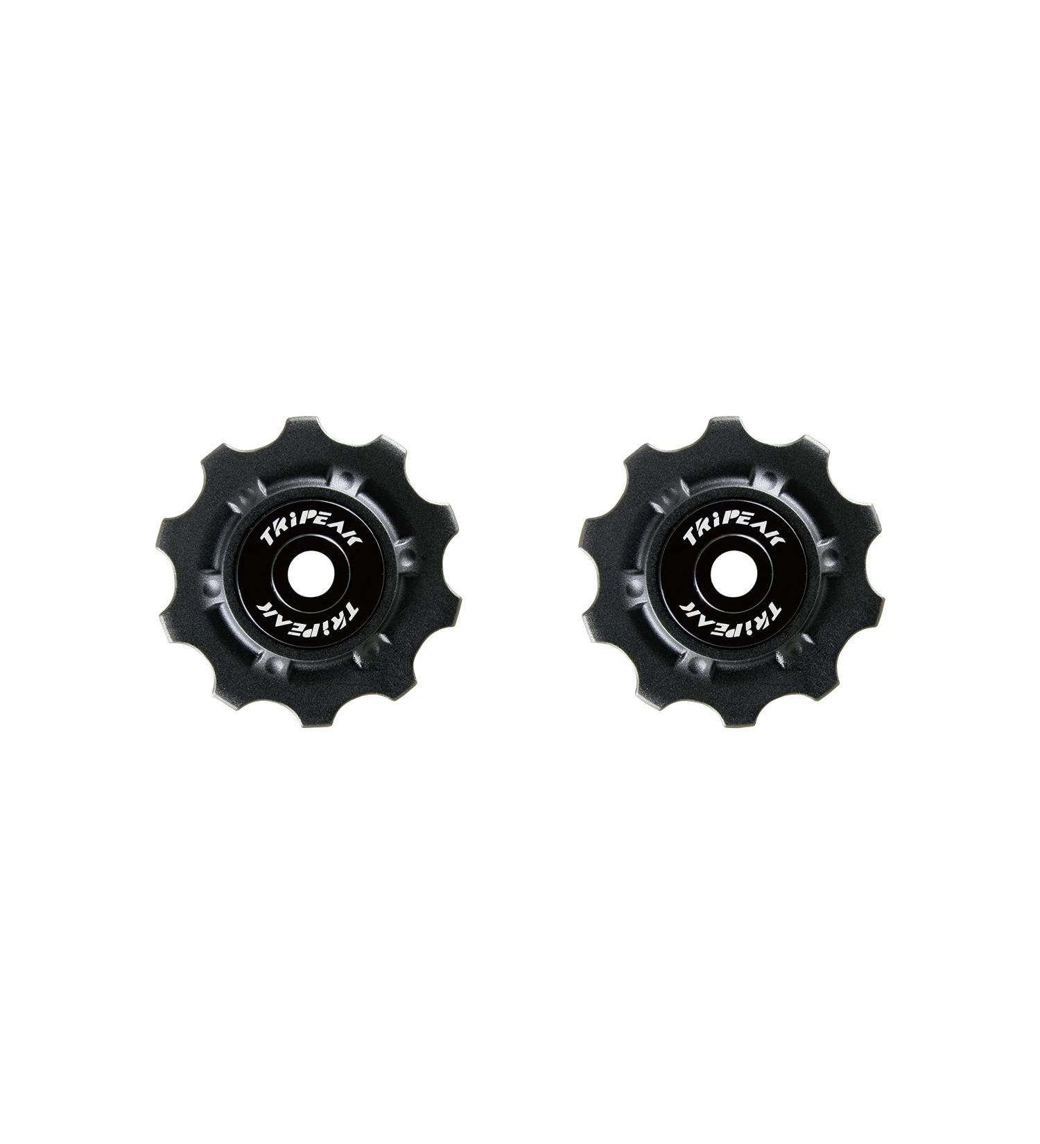 TRiPEAK Campagnolo 10/11T Stainless Steel Bearing Jockey Wheel Pulley Set - Black - Buy Online on SooperMarket.com