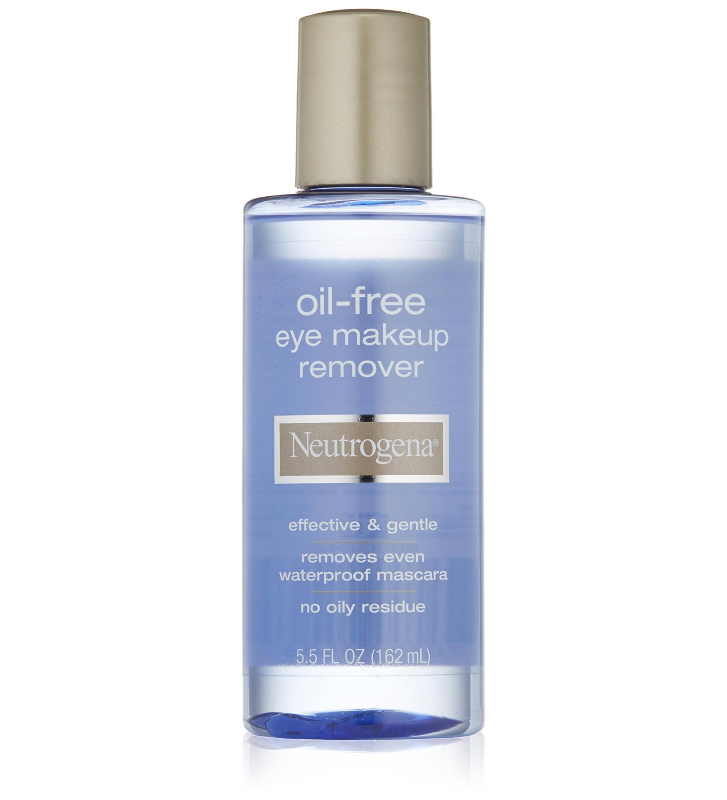 Neutrogena Gentle Oil-Free Eye Makeup Remover & Cleanser for Sensitive Eyes, Non-Greasy Makeup Remover, Removes Waterproof Mascara, Dermatologist & Ophthalmologist Tested, 5.5 fl. oz ( Pack of 3)