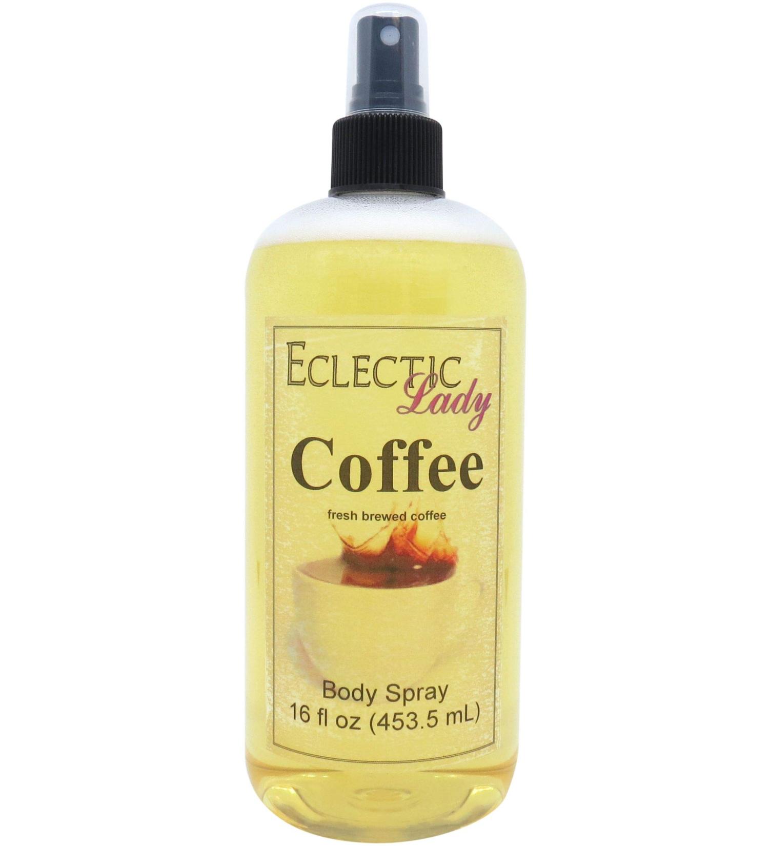 Eclectic Lady Coffee Scented Body Spray Original Strength Moisturizing Fragrance Hydrating Vegetable Glycerin Handcrafted in USA Phthalate-Free - Wake up with Fresh Scented Coffee Fragrance (16 Regular Strength 16 Fluid Ounces - Buy Online on SooperMarket.com