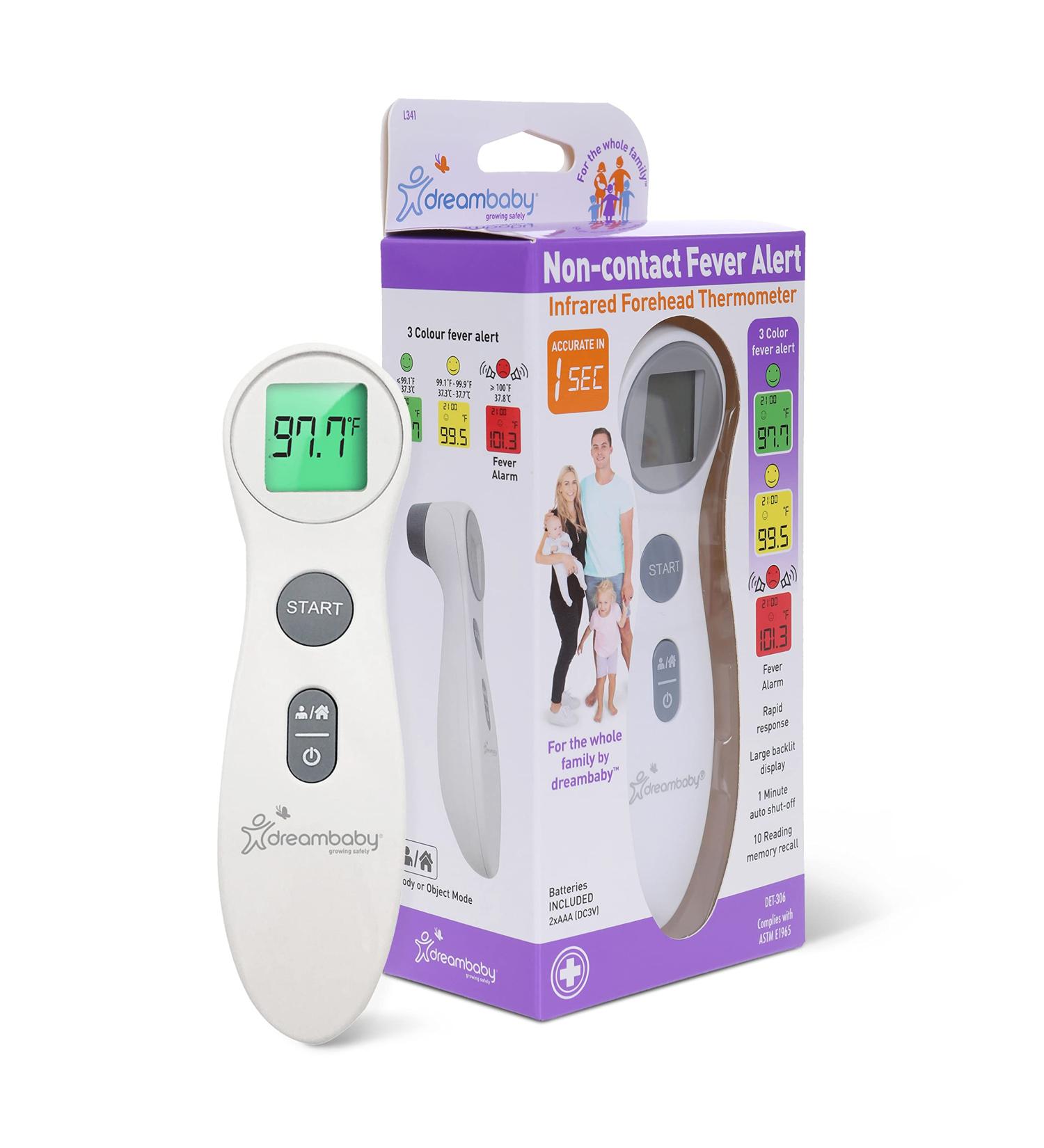 Dreambaby Touchless Infrared Forehead Thermometer - Non Contact Digital Fever Scanner for Baby and Adults - Model L341 - Buy Online on SooperMarket.com