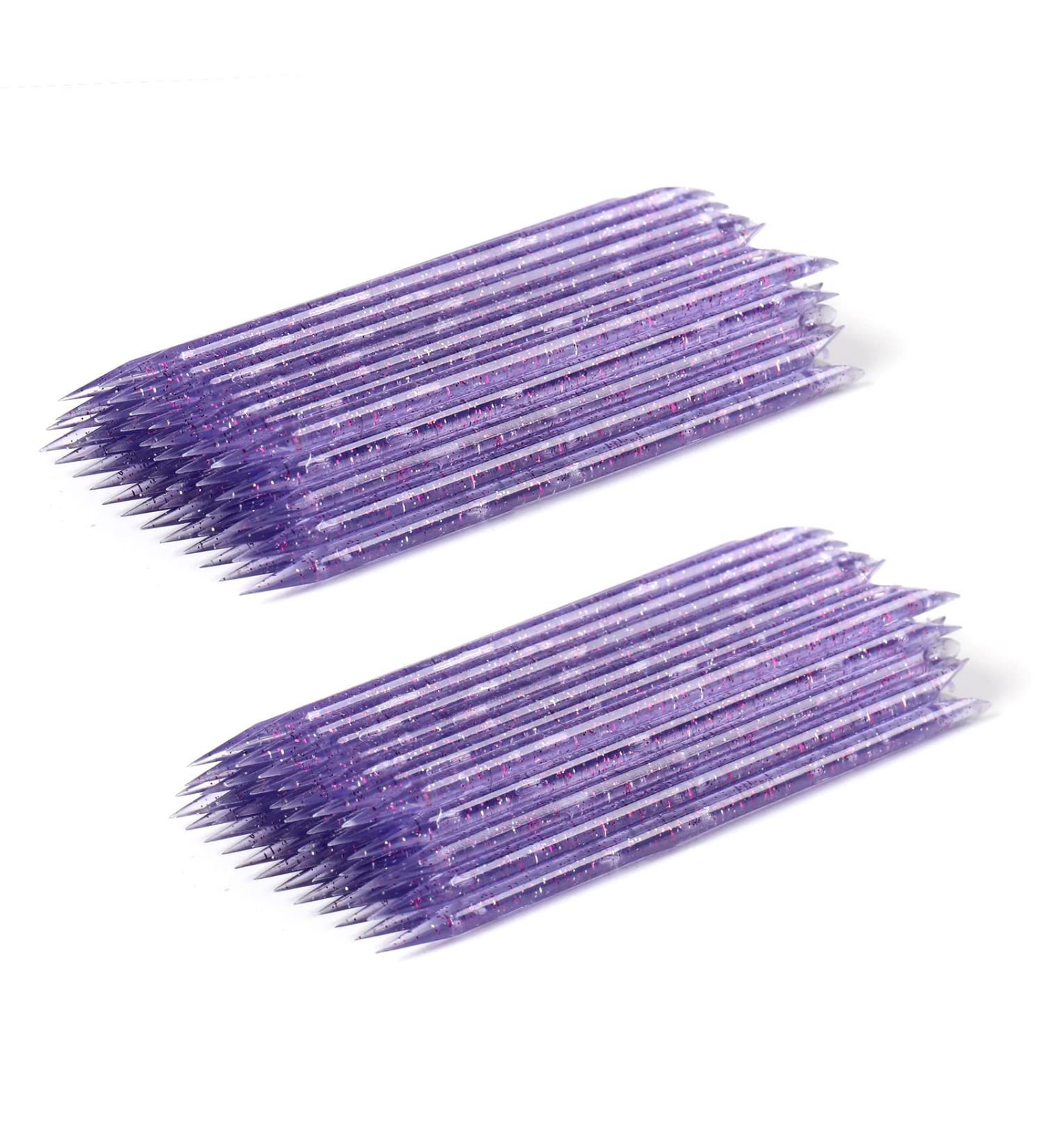 200Pcs Disposable Nail Care Cuticle Pusher Bulk | Crystal Cuticle Pusher for Fingernail | Cleaning Cuticle Stick - Purple - Buy Online on SooperMarket.com