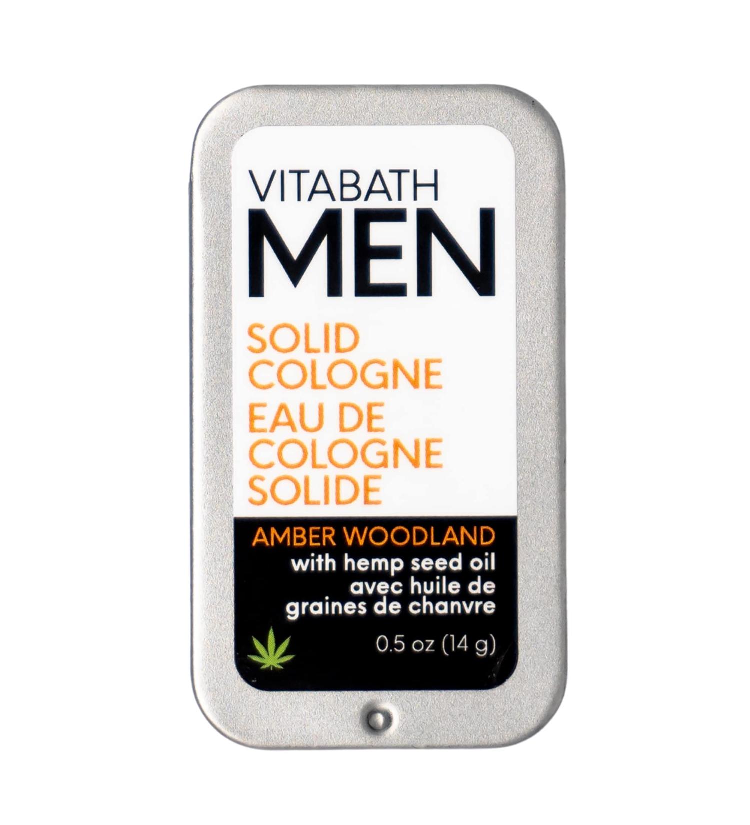Vitabath Men's Solid Cologne Invigorating Crisp Cool Water & White Woods All Over Lasting Amber & Woodland Fragrance with Skin-Loving Natural Beeswax & Hemp - 0.5 oz Cool Water Amber White Woods 0.5 Ounce (Pack of 1) - Buy Online on SooperMarket.com