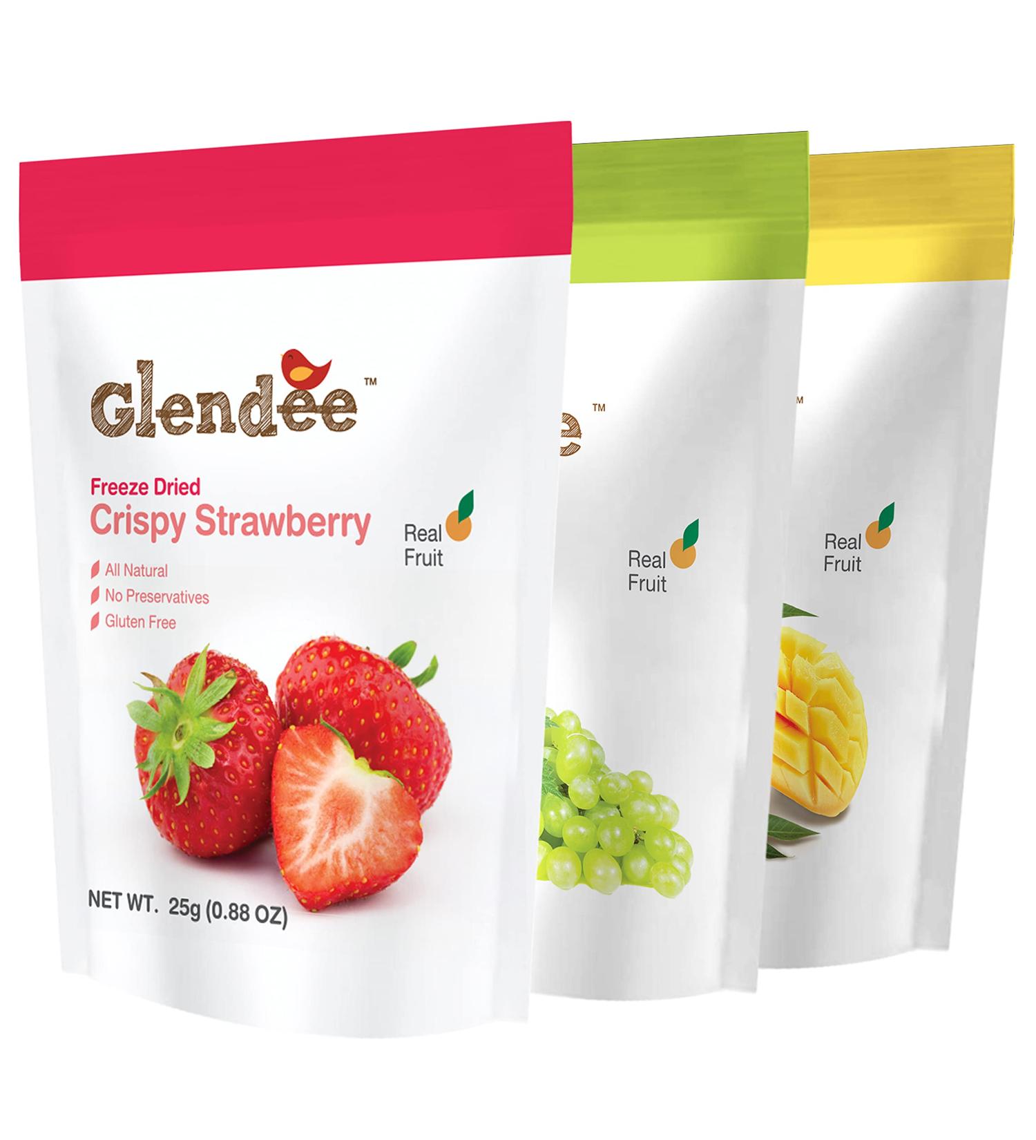 Freeze Dried Fruit Variety Pack - Strawberry, Grapes, Mangoes | No Added Sugar | Crispy & Delicious - Healthy Snack for Adults and Kids | 3 Pack - Buy Online on SooperMarket.com
