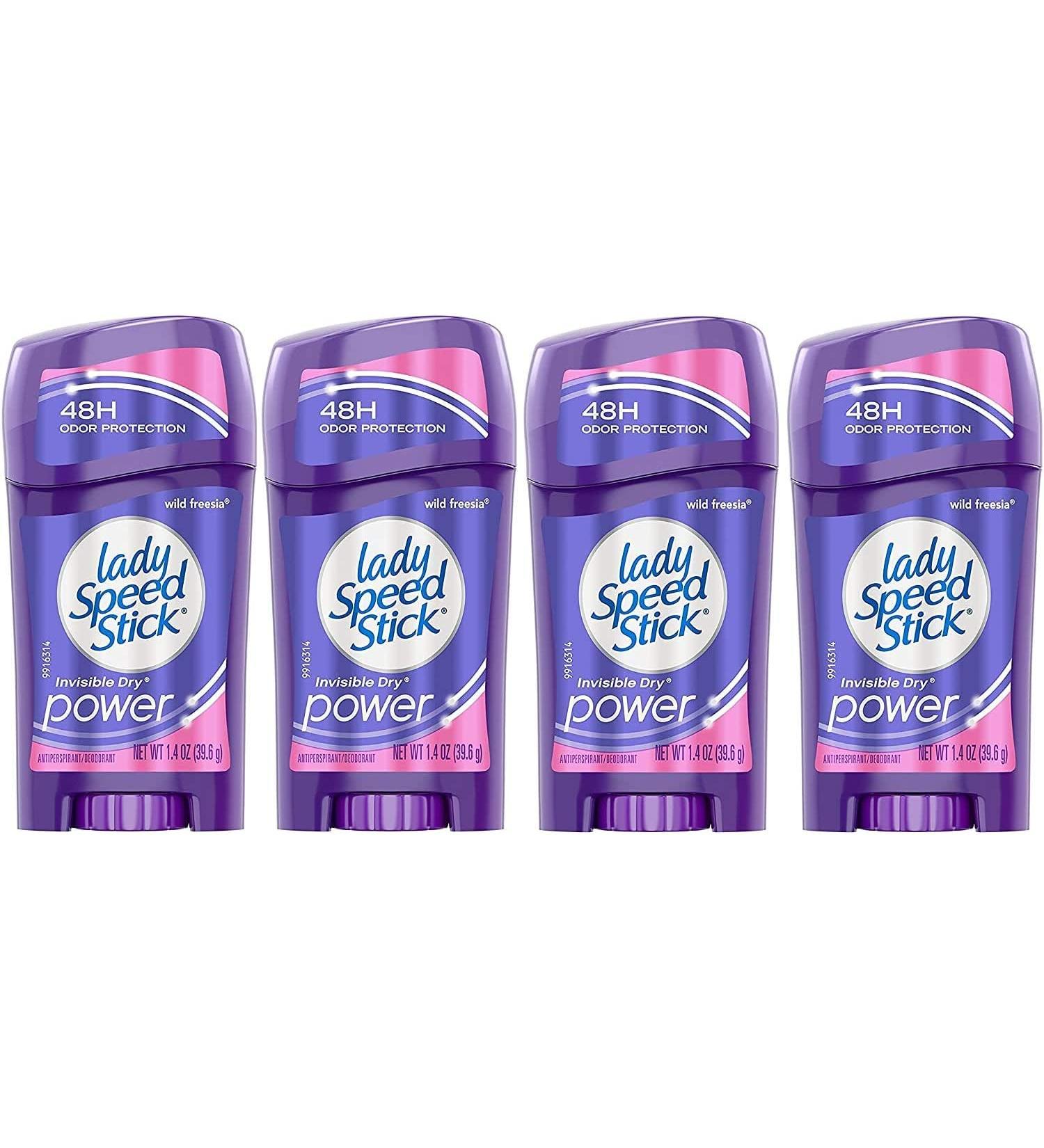 Lady Speed Stick 48HR Antiperspirant Deodorant Gel Fresh Fusion - Pack of 4 (2.30 oz each) - Long-Lasting Protection Perfect for All Skin Types - Buy Online on SooperMarket.com