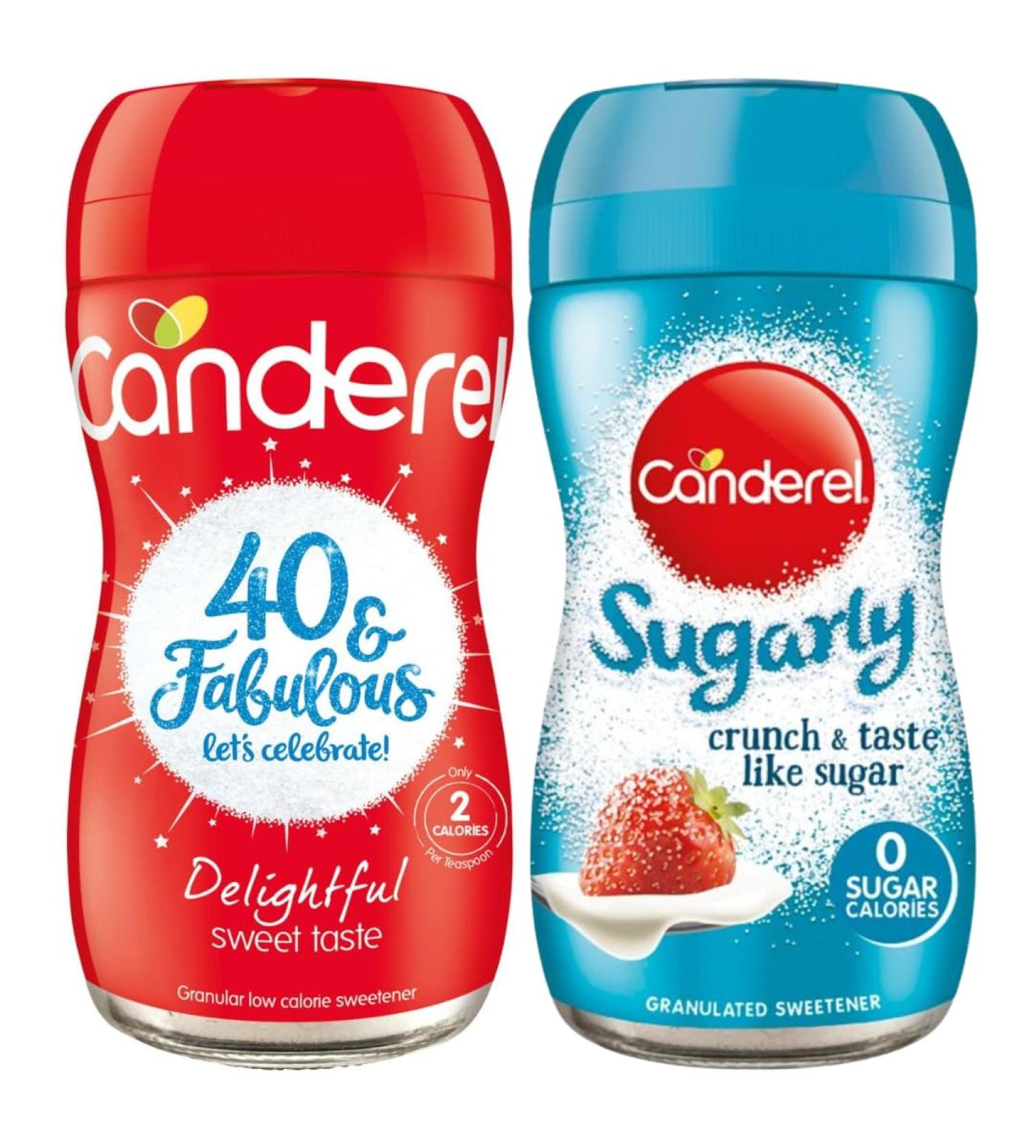 Sweetener Bundle with Canderel Original Low Calorie Sweetener Powder 75g and Sugarly Granulated Zero Calorie Sweetener 275g (2 Pack) - Buy Online on SooperMarket.com