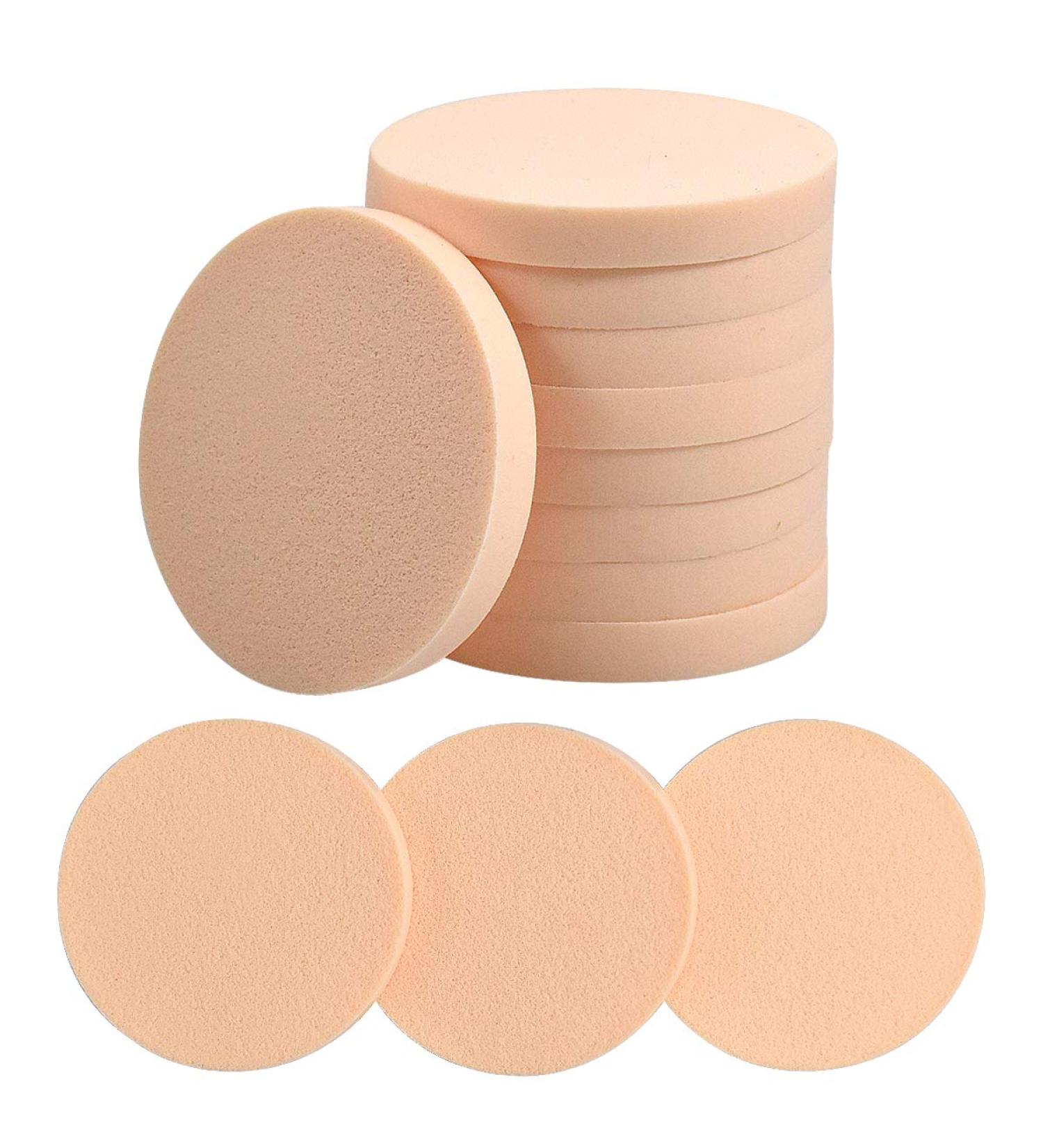 Jinlaili 12Pack Complexion Makeup Sponge Round Sponge Puff for Liquid Foundation Face Paint Sponge Set Sponges Puff Dry Wet Dual-Use for Flawless Fluid Foundation Creams Powders - Buy Online on SooperMarket.com