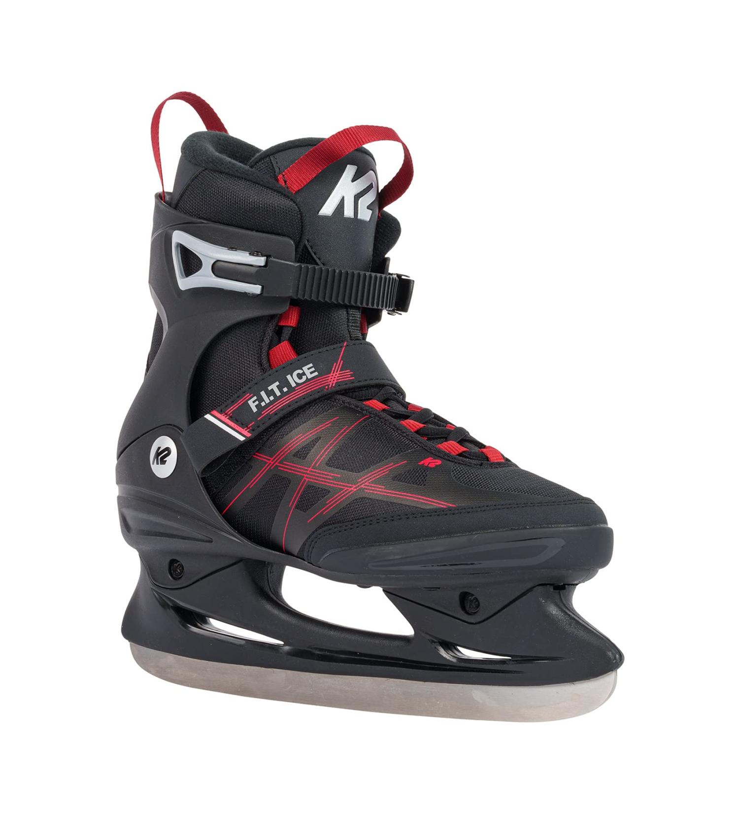 K2 Skates Men's Fit Ice Skates EU 45 (UK 10.5/US 11.5) - Black/Red | International Shipping Available - Buy Online on SooperMarket.com