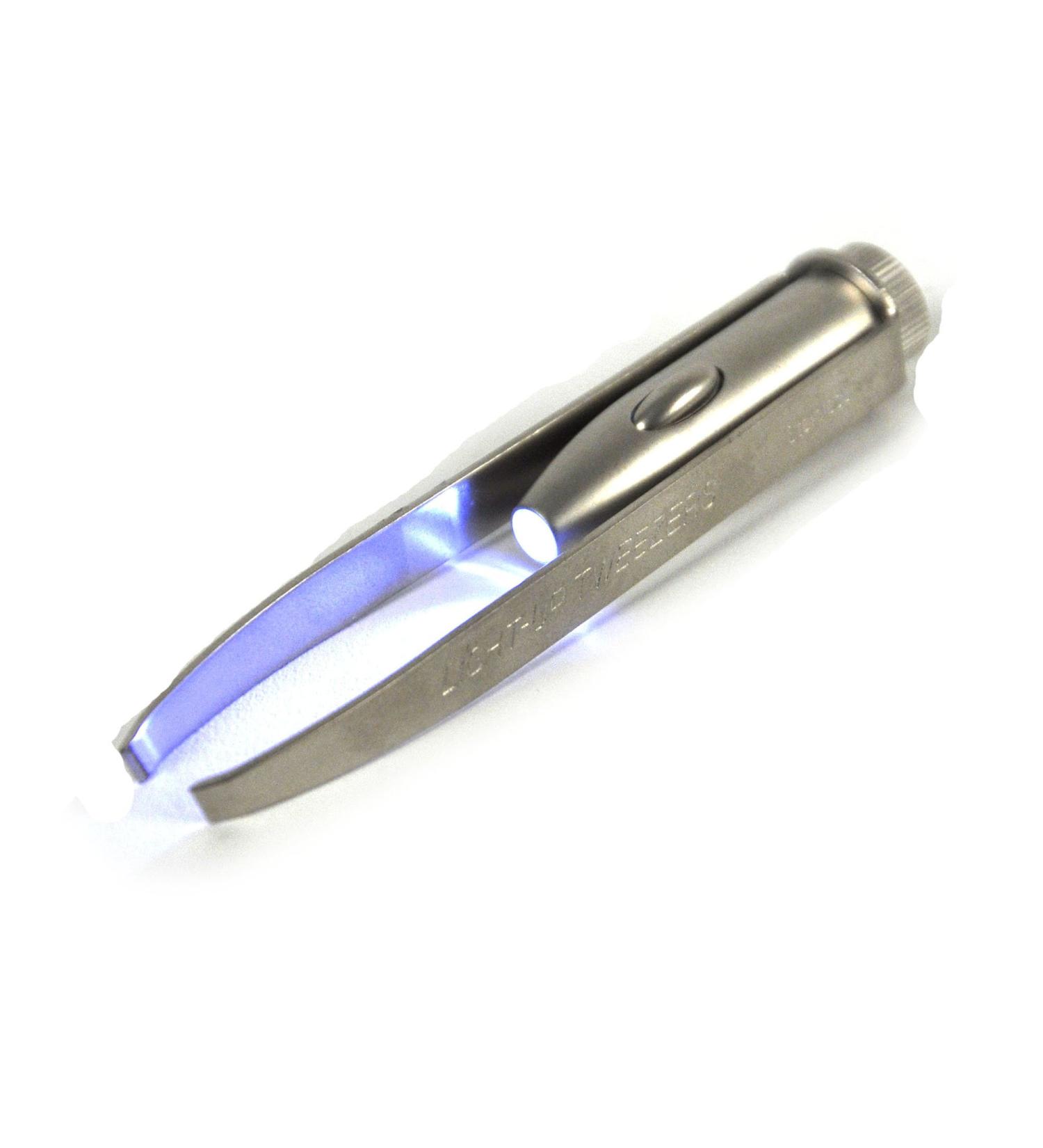Premium Stainless Steel Tweezers with LED Light - Precision Grip for Eyebrows Eyelash and Crafting | Worldwide Shipping - Buy Online on SooperMarket.com