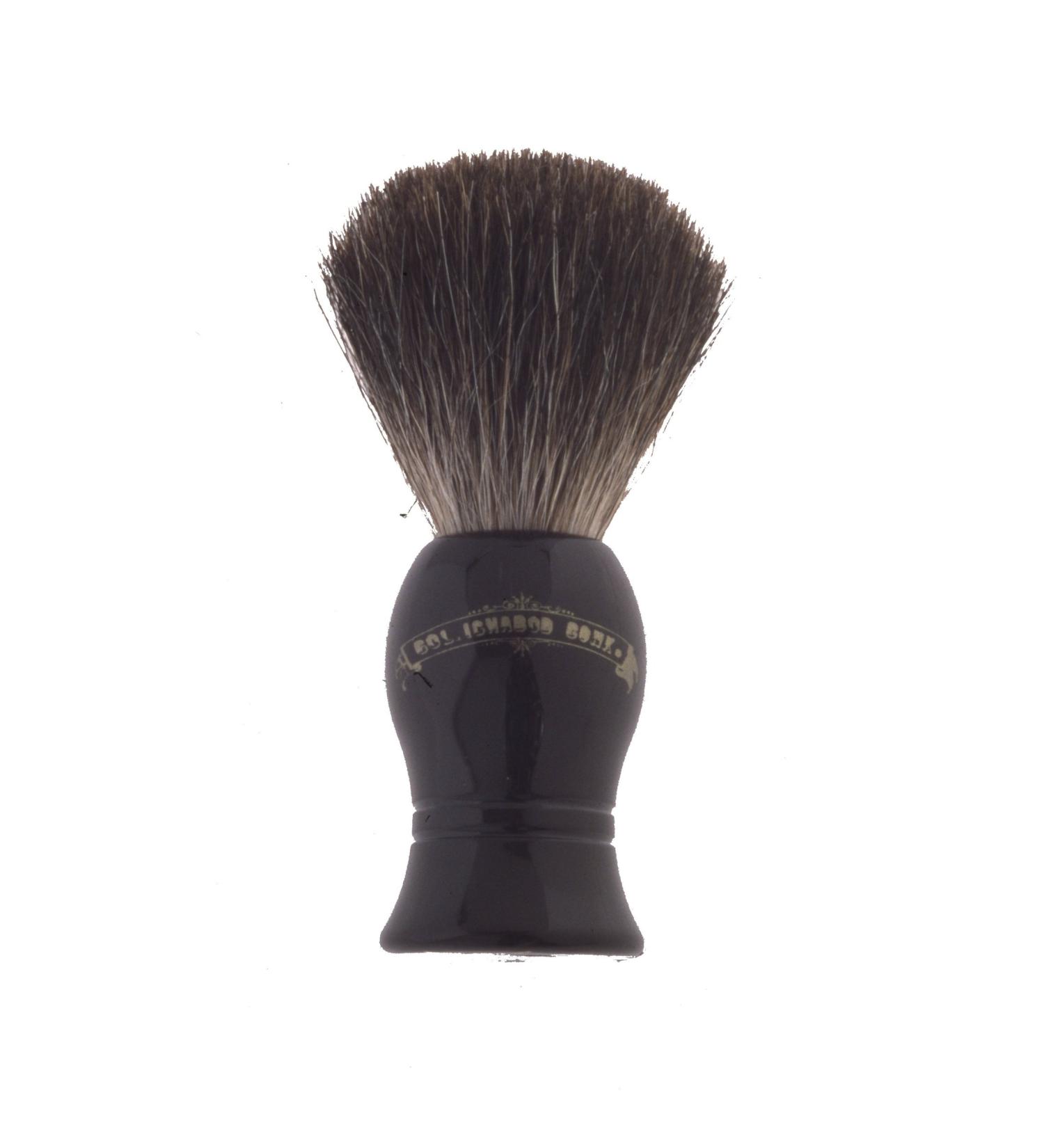 Colonel Conk Model 1001 Standard Pure Badger Shaving Brush, Black Handle