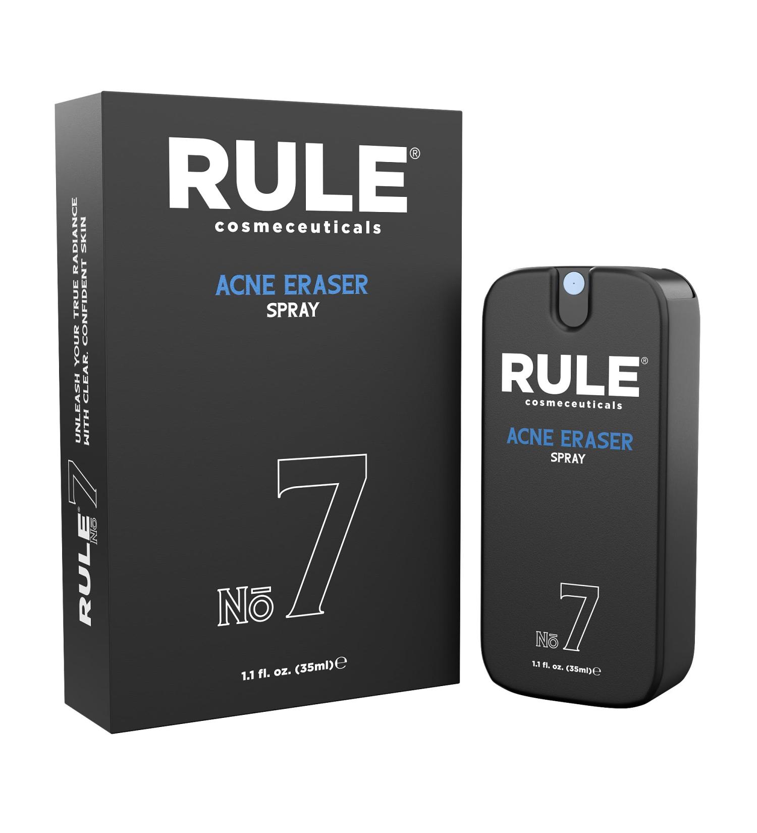 RULE Acne Eraser Spray for Men and Women - Prevent and Treat Acne for Smoother Skin All Year Long 1.1 fl oz