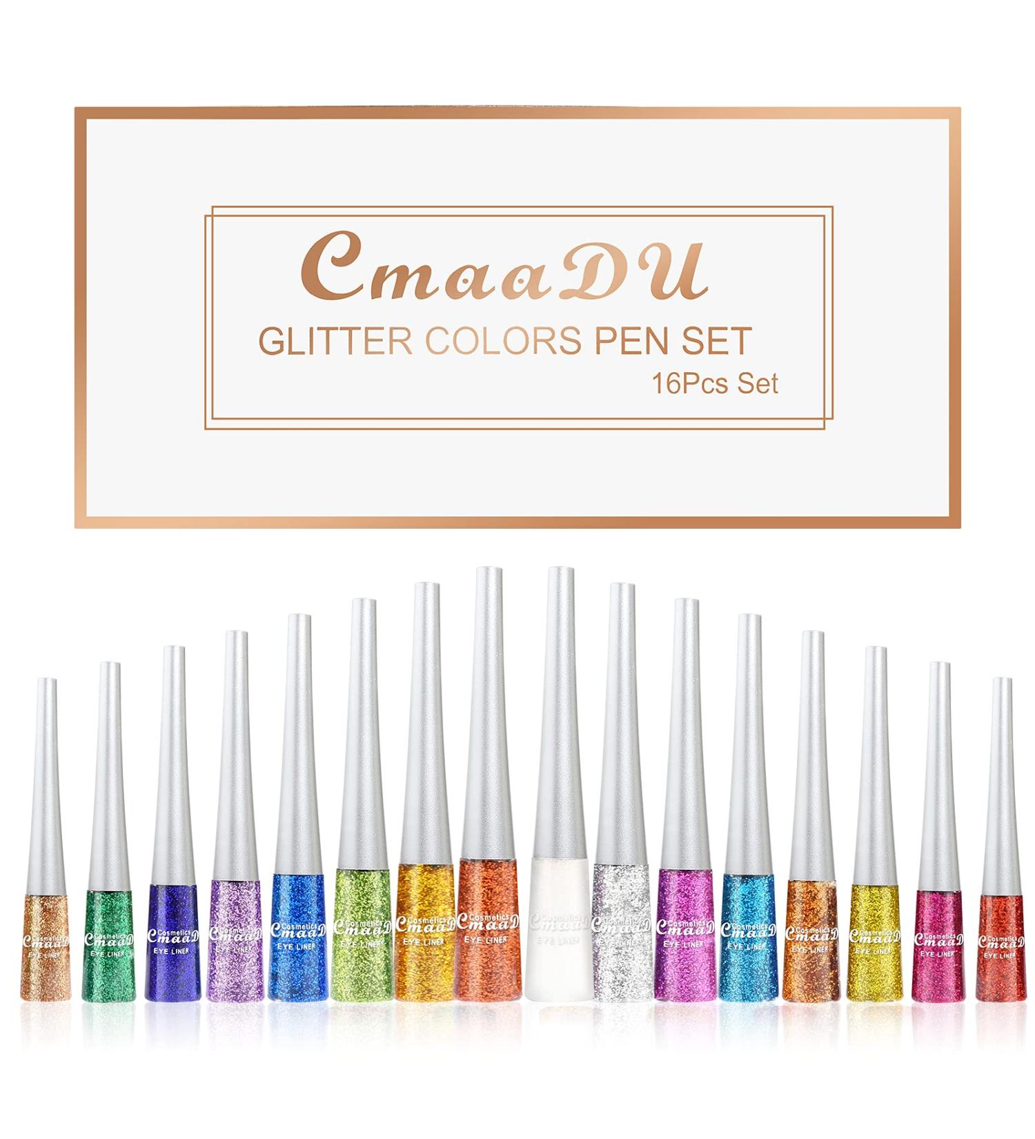 FREEORR 16 Colors Glitter Eyeliner Collection - Waterproof High Pigmented Metallic Shimmer Eyeliner Kit for Party & Festival Makeup - Buy Online on SooperMarket.com