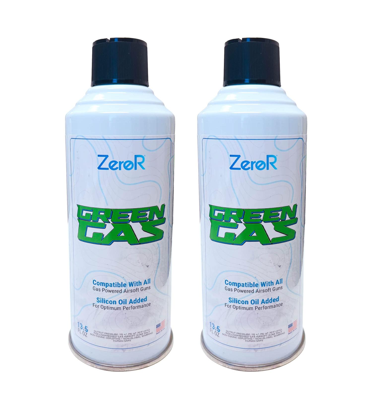 ZeroR Green Gas for Airsoft Pistols - 2 Cans (13.5 fl oz Each) - Buy Online on SooperMarket.com