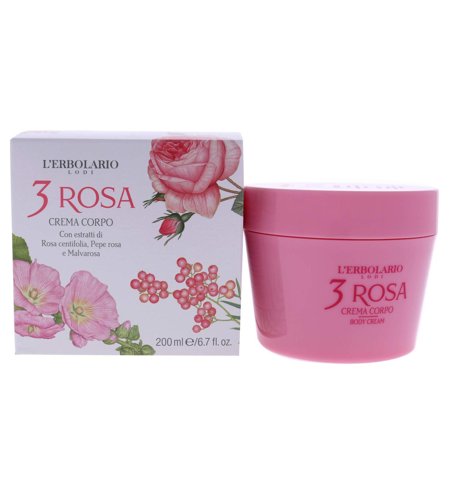 L'Erbolario 3 Pink Body Cream 1 pack (1 x 200 ml)