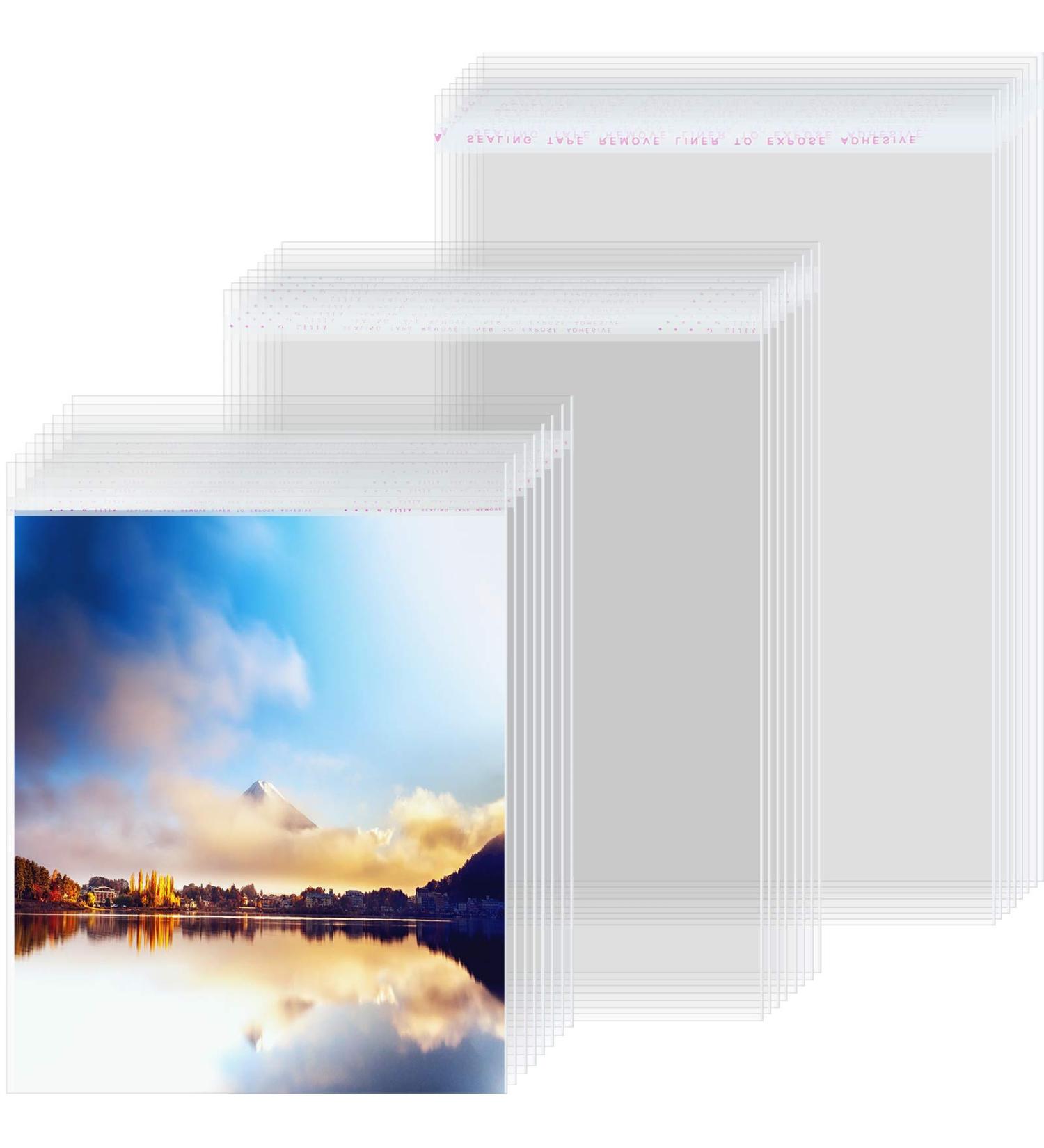 Crystal Clear Acid-Free Storage Sleeves for Art Prints - 60 Pack (5x7, 8x10, 11x14 Inches) - Buy Online on SooperMarket.com