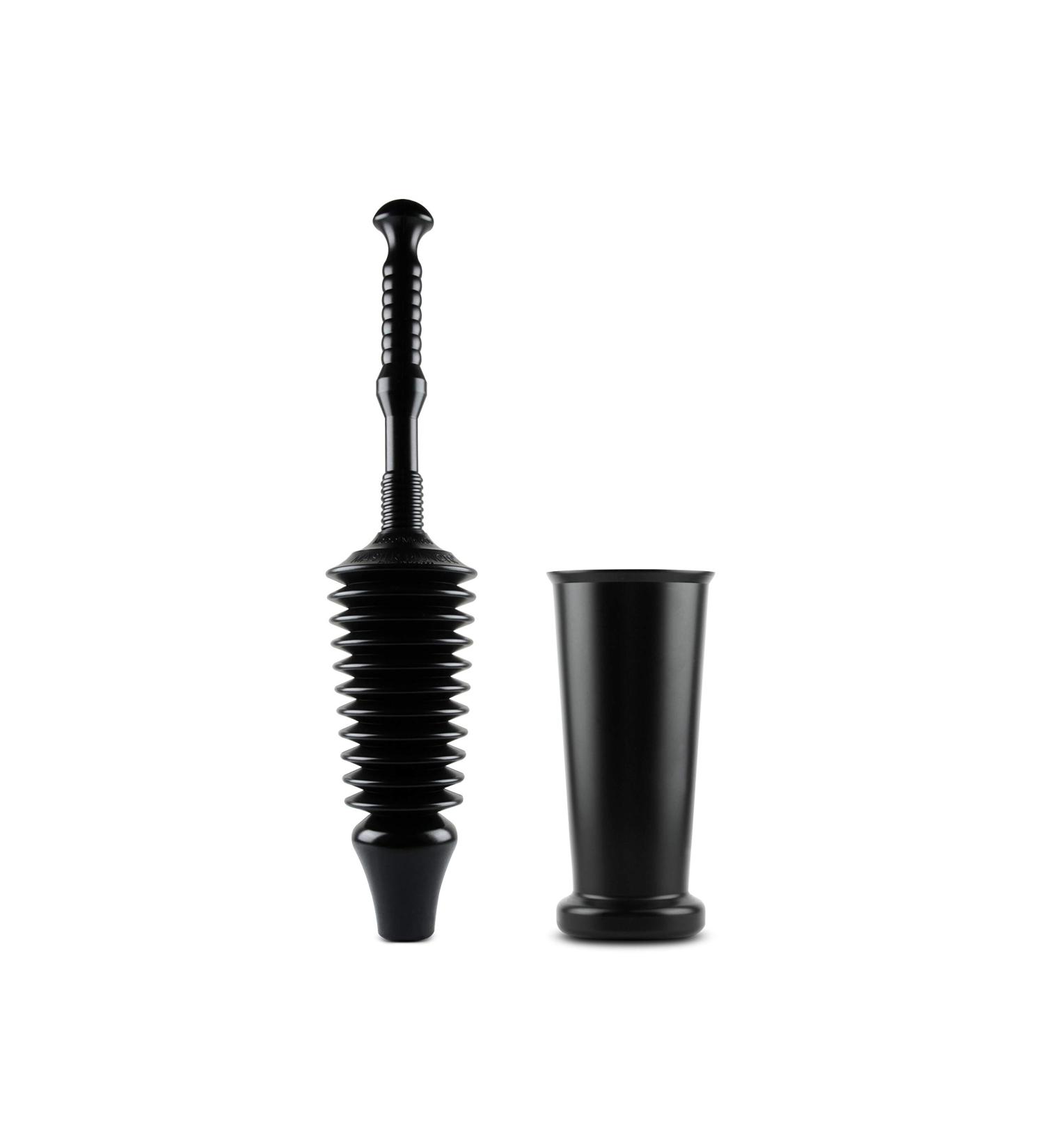 Master Plunger MP1600-TB 1.6 Gallon Low Flush Toilet Plunger with Funnel Nose Design and Tall Bucket - Black - Buy Online on SooperMarket.com