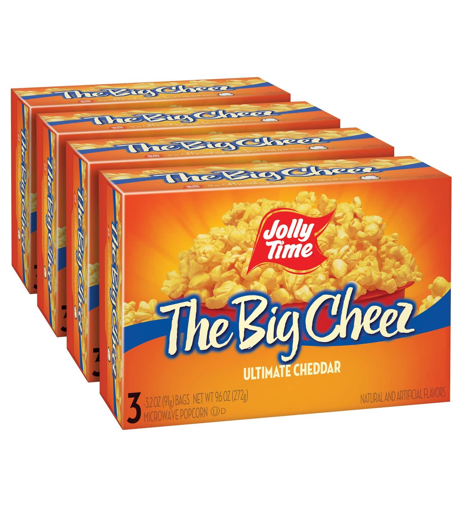 JOLLY TIME Big Cheez Gourmet Zesty Cheddar Cheese Non-GMO Microwave Popcorn (12 Bags) - Buy Online on SooperMarket.com