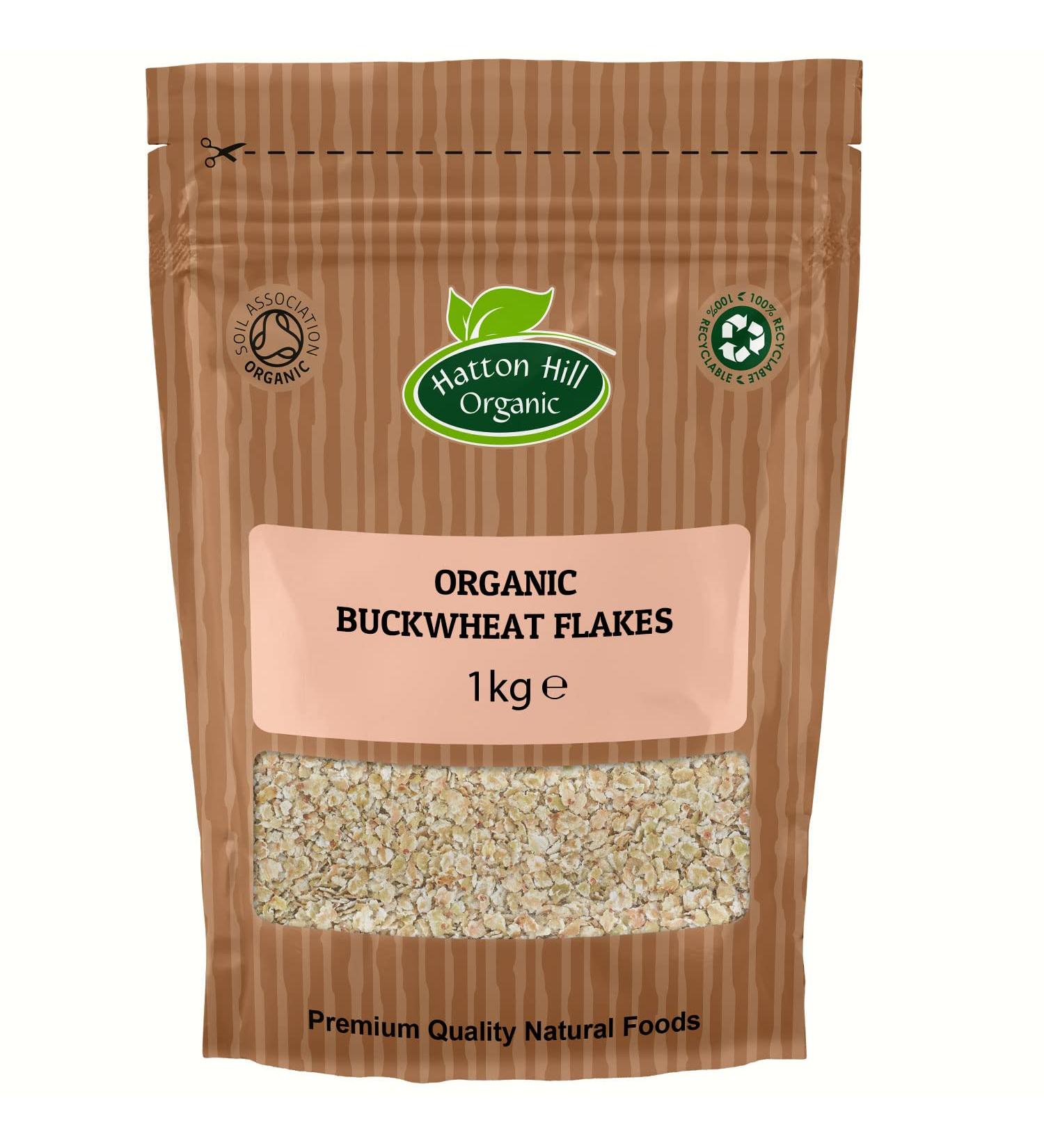 Organic Buckwheat Flakes 1kg by Hatton Hill Organic - Certified Organic - Buy Online on SooperMarket.com