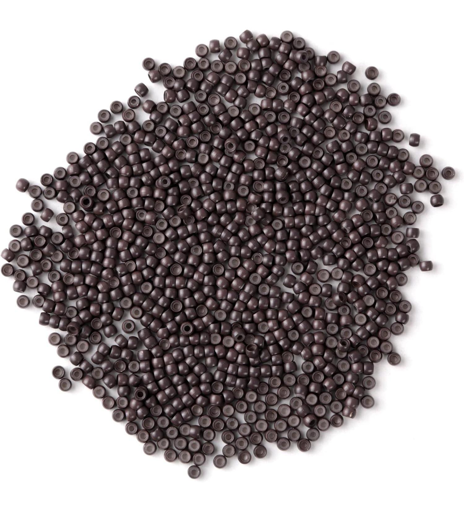 400pcs Brown Vlasy Silicone Lined Nano Rings Beads for Nano Tip Hair Extensions - Micro Nano Beads | 400 Count - Buy Online on SooperMarket.com