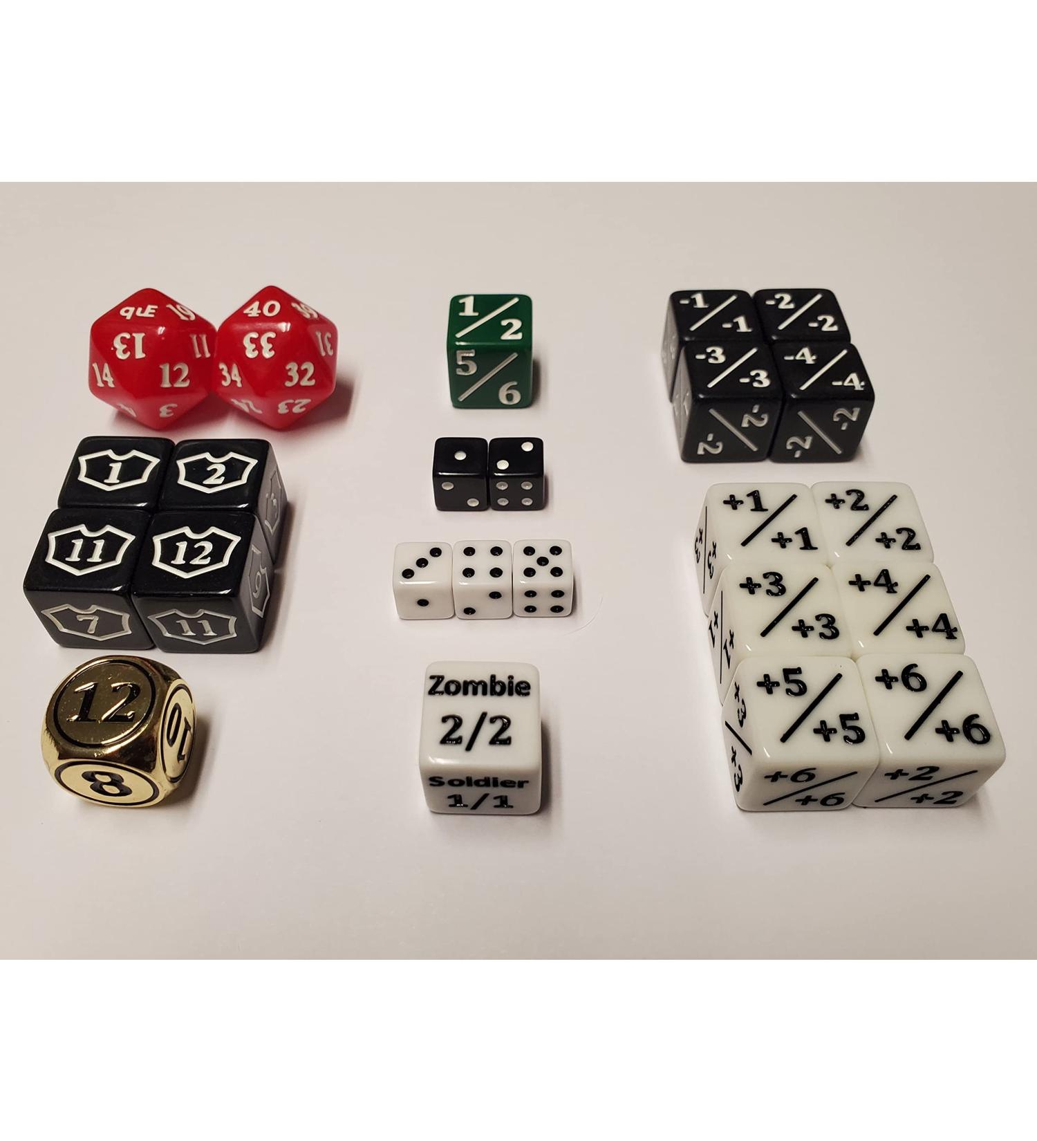 Empire Gaming Ultimate Commander EDH Magic The Gathering Dice Set with Metal Command Zone Die and Life Counters - Goyf Dice, Loyalty Dice, Mini Dice, Token Die - Buy Online on SooperMarket.com