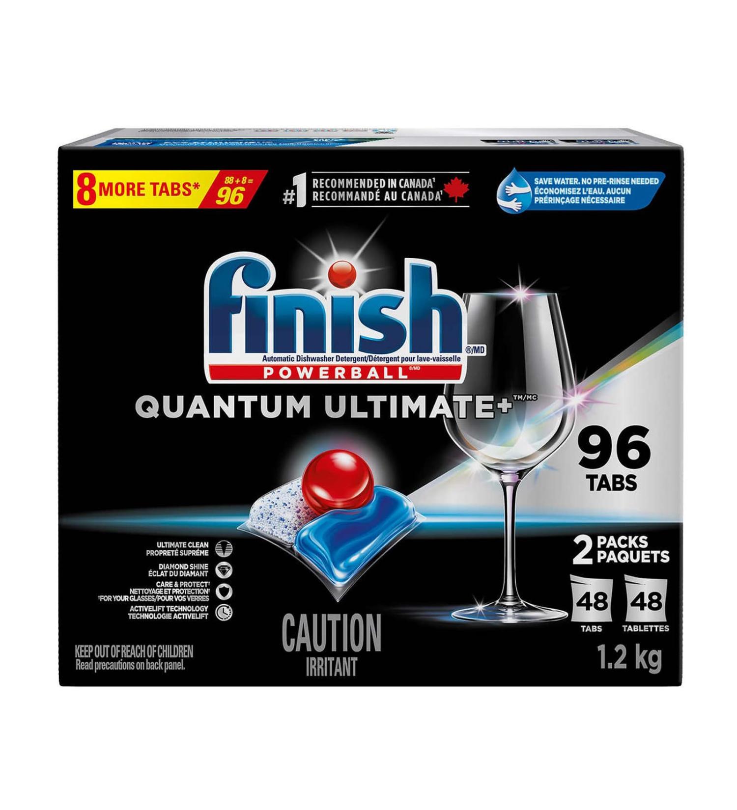 Finish Quantum Ultimate+ Dishwasher Detergent 96 Tablets - Buy Online on SooperMarket.com