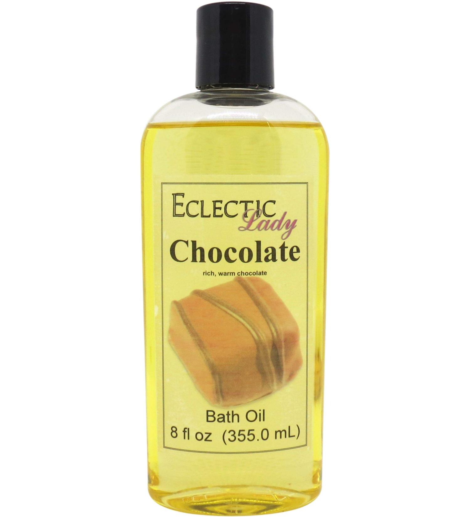 Chocolate Bath Oil by Eclectic Lady - Moisturizing & Relaxing Scented Body Oil for Sensitive Skin - Nourishing Bath Oil (8 oz - Buy Online on SooperMarket.com